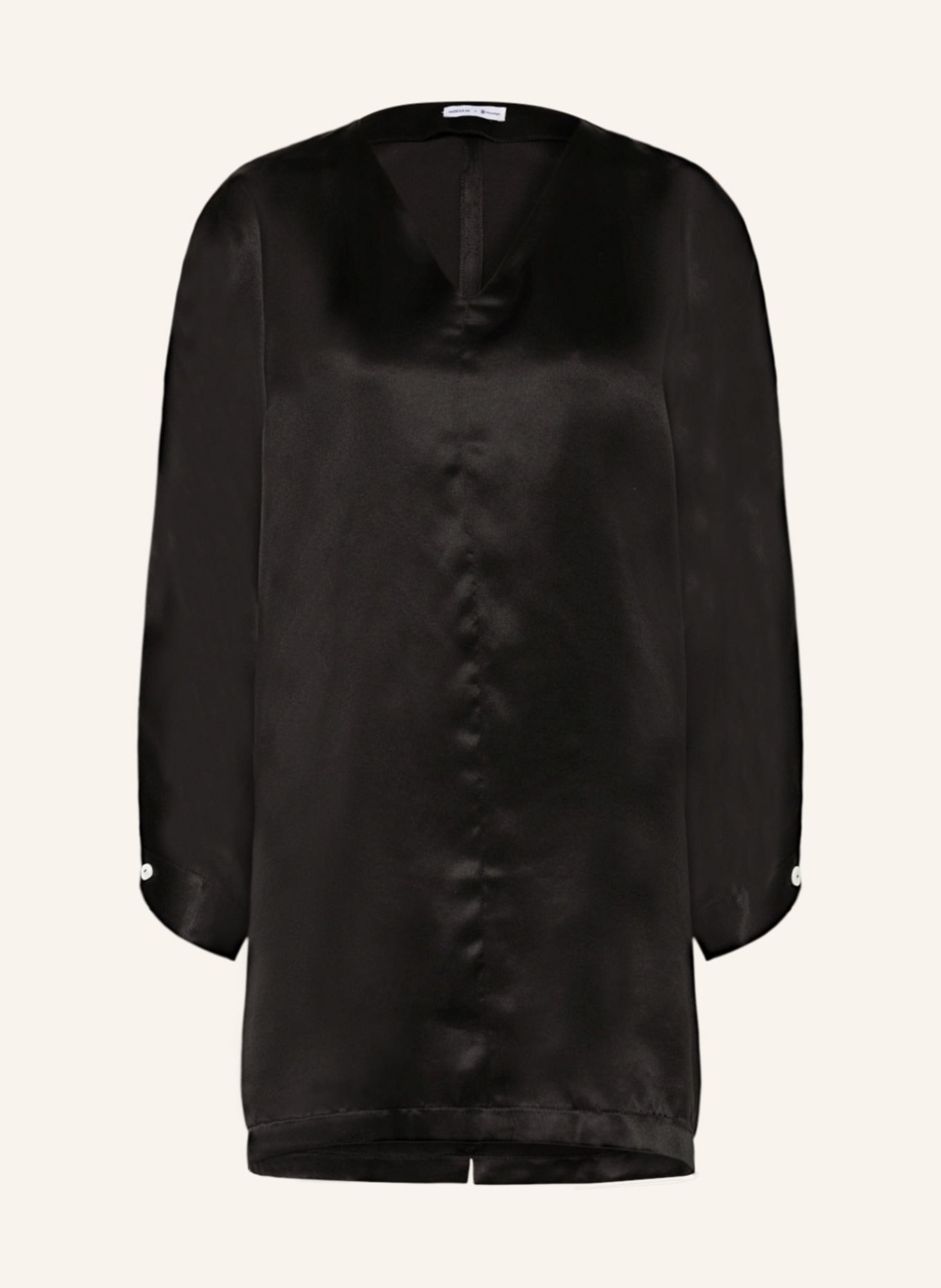 MIRYAM Dress with silk , Color: BLACK (Image 1)