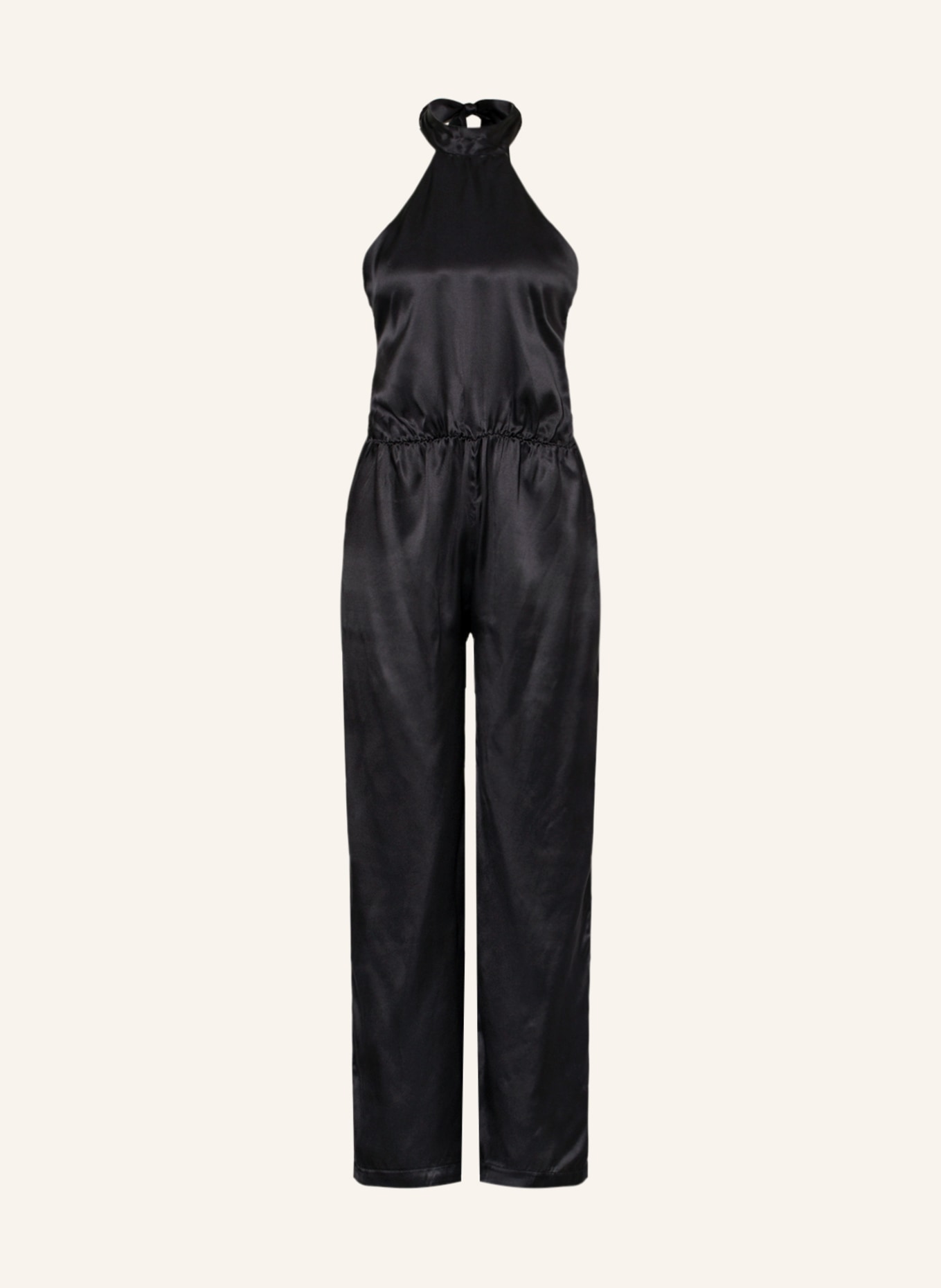 MIRYAM Jumpsuit with silk: BLACK