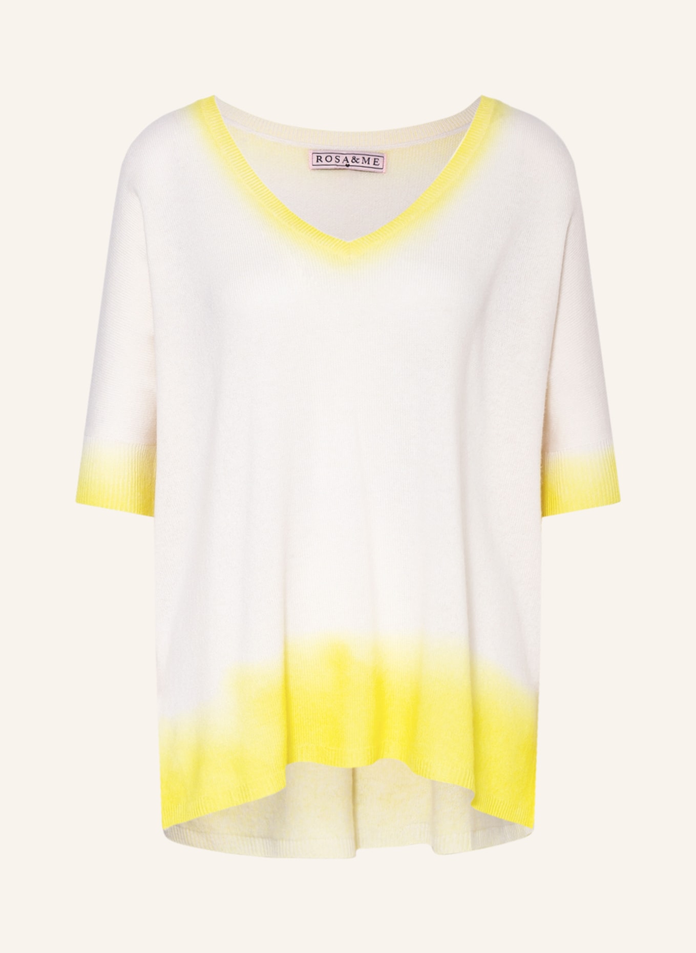 ROSA & ME Úpletové tričko GINNY z kašmíru, Barva: TMAVĚ ŽLUTÁ/ NEONOVĚ ŽLUTÁ (Obrázek 1)