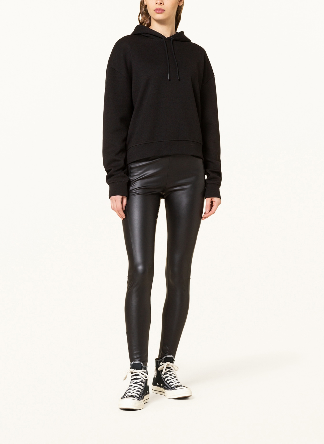 10DAYS 7/8 leggings in leather look, Color: BLACK (Image 2)