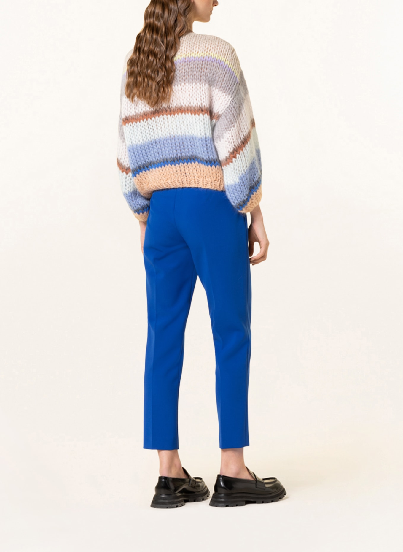 MAIAMI Sweater with mohair, Color: WHITE/ GRAY/ BLUE (Image 3)