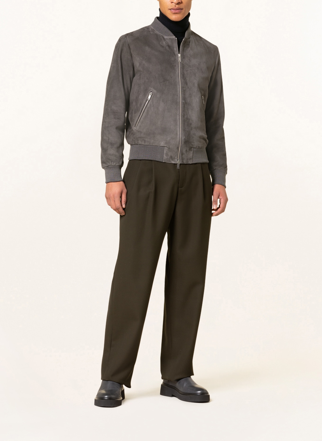 ARMA Kurtka skórzana DIDIER: CZIEMNOSZARY