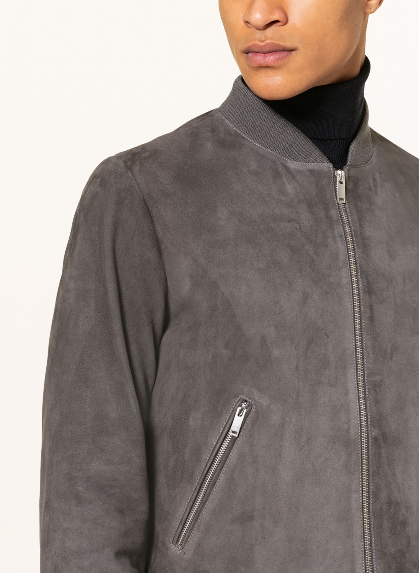 ARMA Kurtka skórzana DIDIER: CZIEMNOSZARY