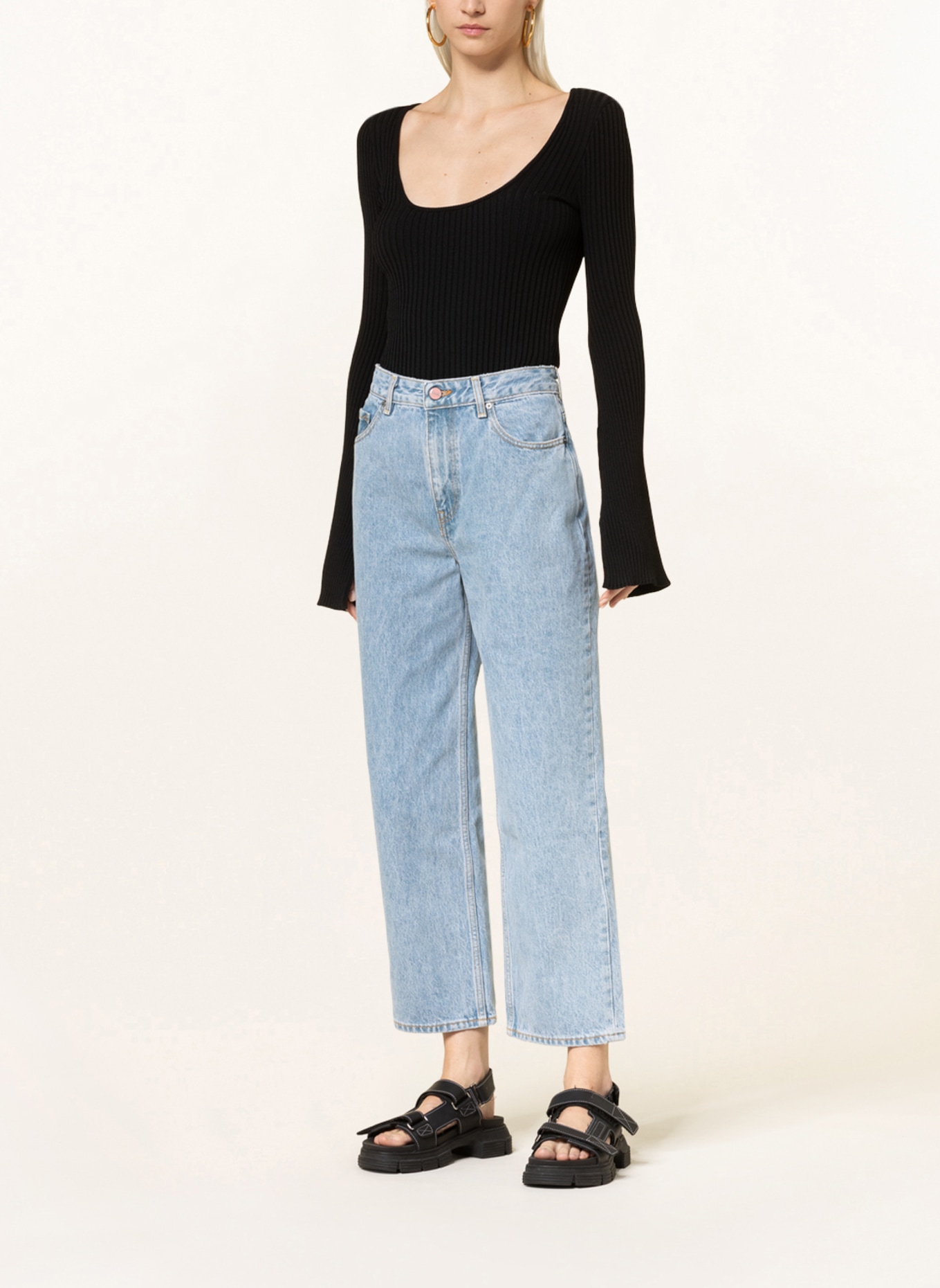 GANNI Straight Jeans MISY , Farbe: 564 LIGHT BLUE STONE (Bild 2)