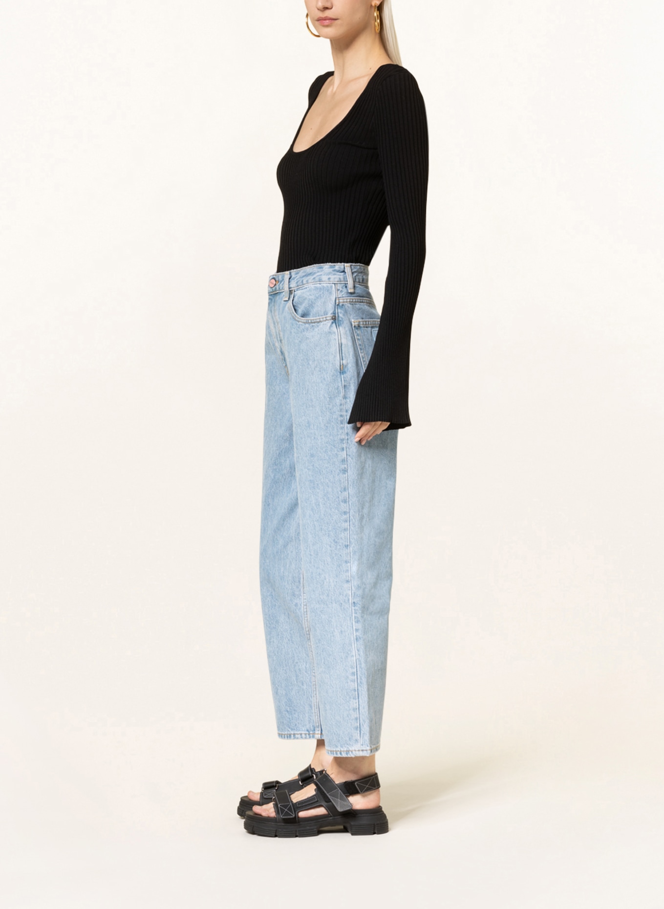GANNI Straight jeans MISY , Color: 564 LIGHT BLUE STONE (Image 4)