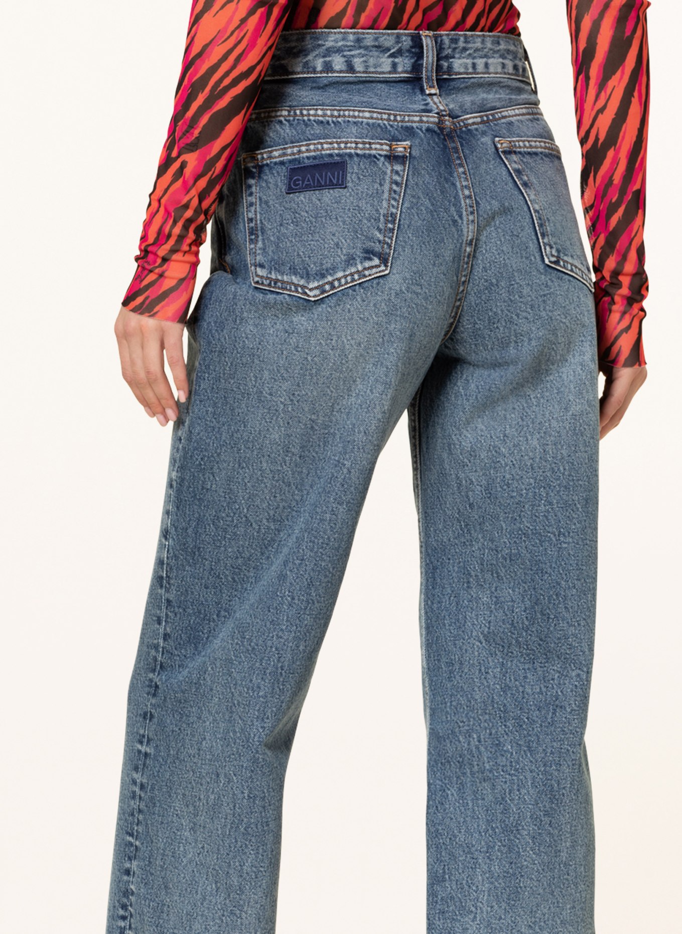 GANNI 7/8 jeans , Color: 567 MID BLUE VINTAGE (Image 5)