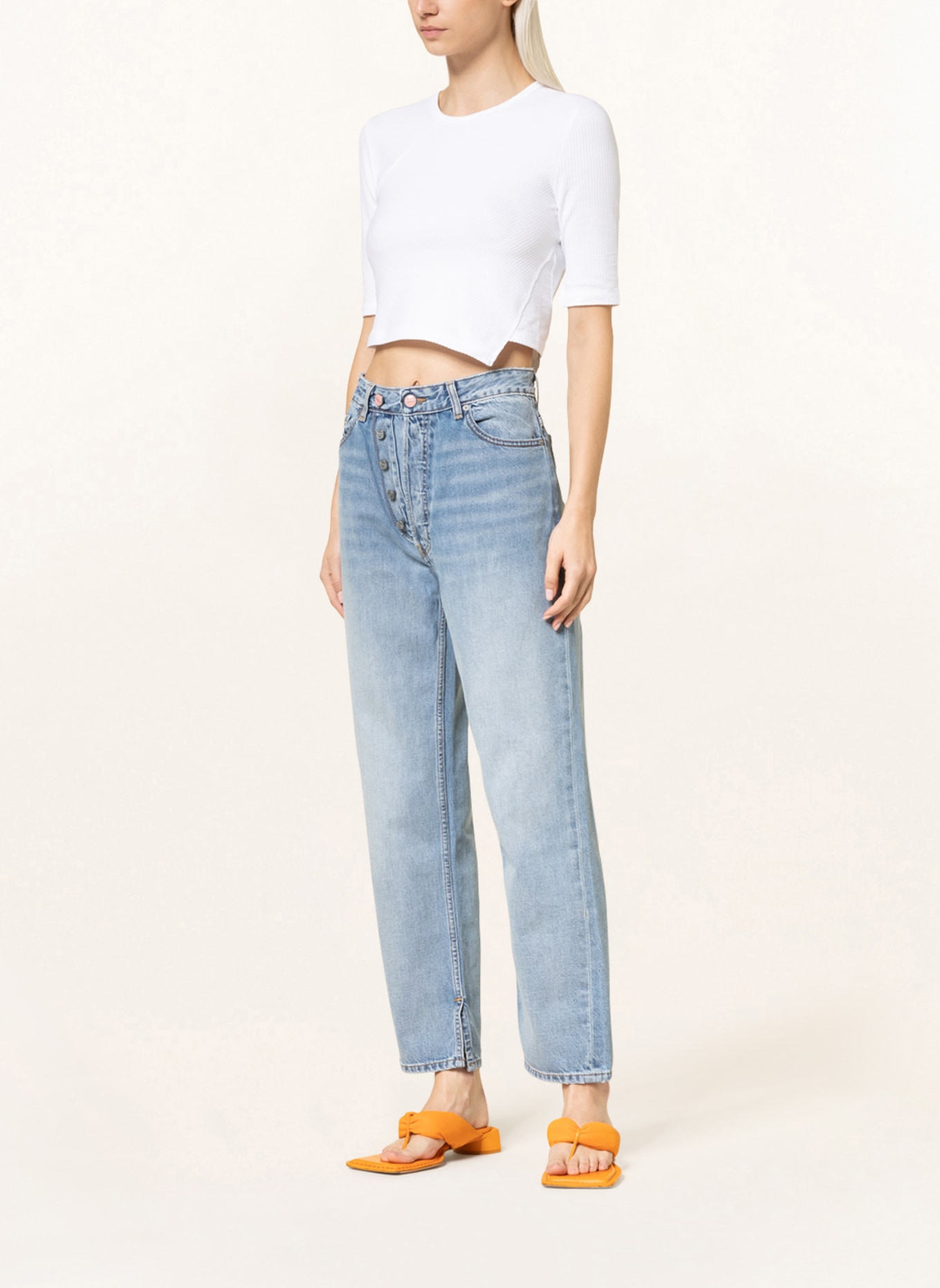 GANNI Straight jeans FIGNI , Color: 565 LIGHT BLUE VINTAGE (Image 2)