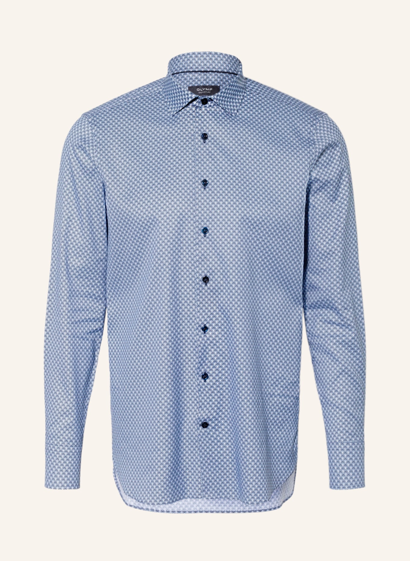 OLYMP SIGNATURE Hemd tailored fit in blau/ dunkelblau