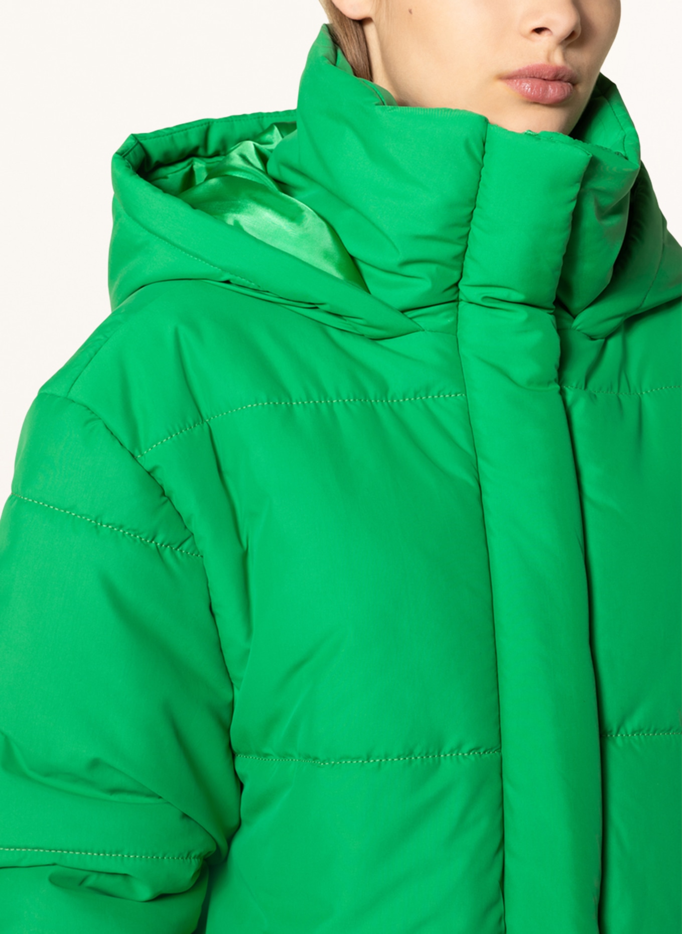 KARO KAUER Oversized quilted jacket, Color: GREEN (Image 5)