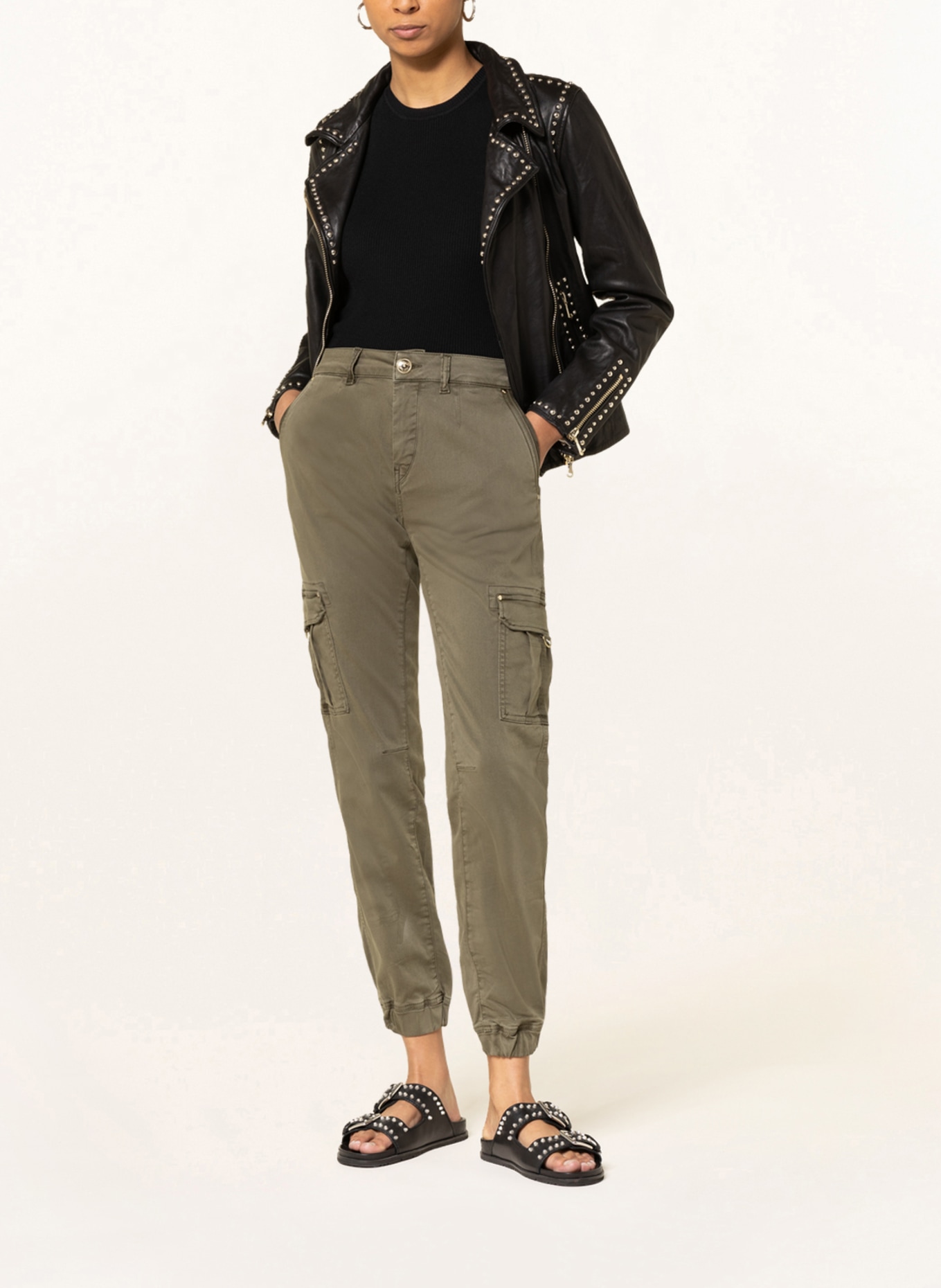 MOS MOSH Cargo pants GEENE, Color: OLIVE (Image 2)
