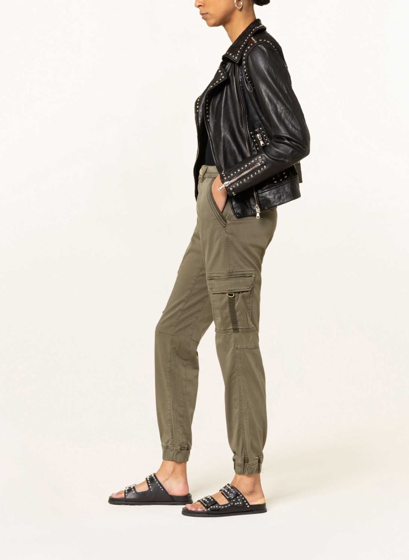 MOS MOSH Cargo pants GEENE, Color: OLIVE (Image 4)