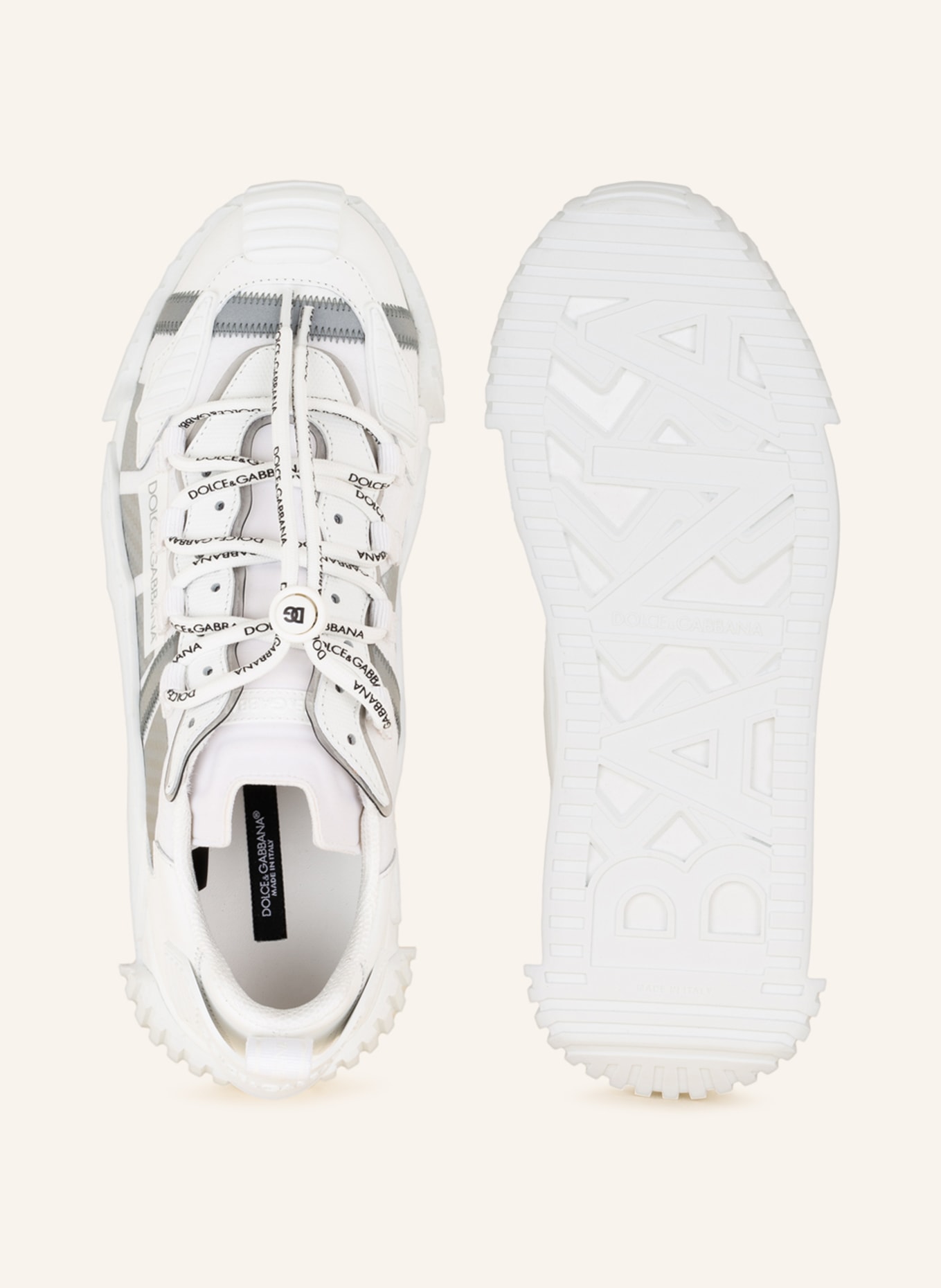 DOLCE & GABBANA Sneakers NS1, Color: WHITE/ GRAY (Image 5)