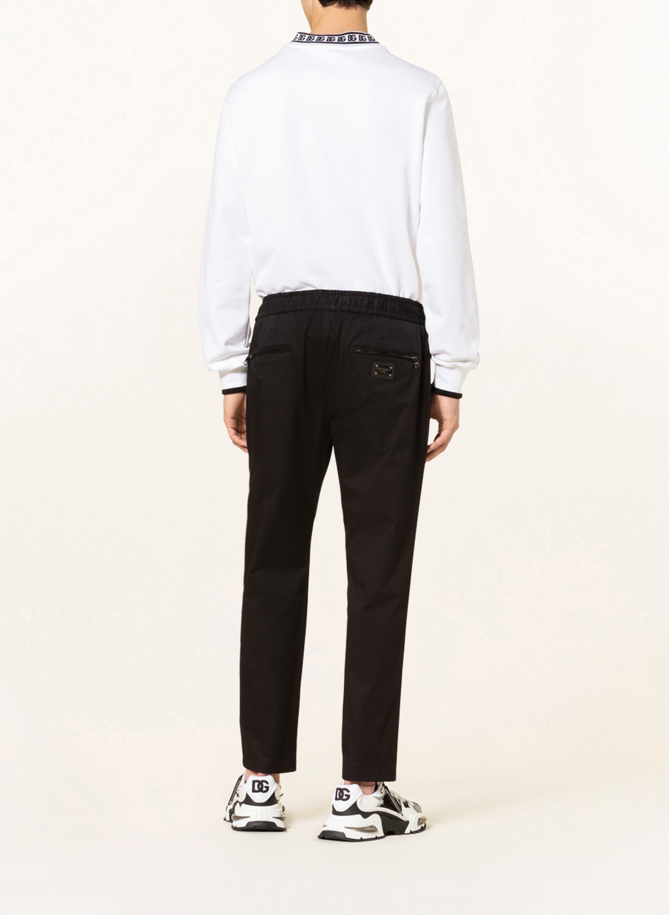 DOLCE & GABBANA Pants in jogger style extra slim fit , Color: BLACK (Image 3)