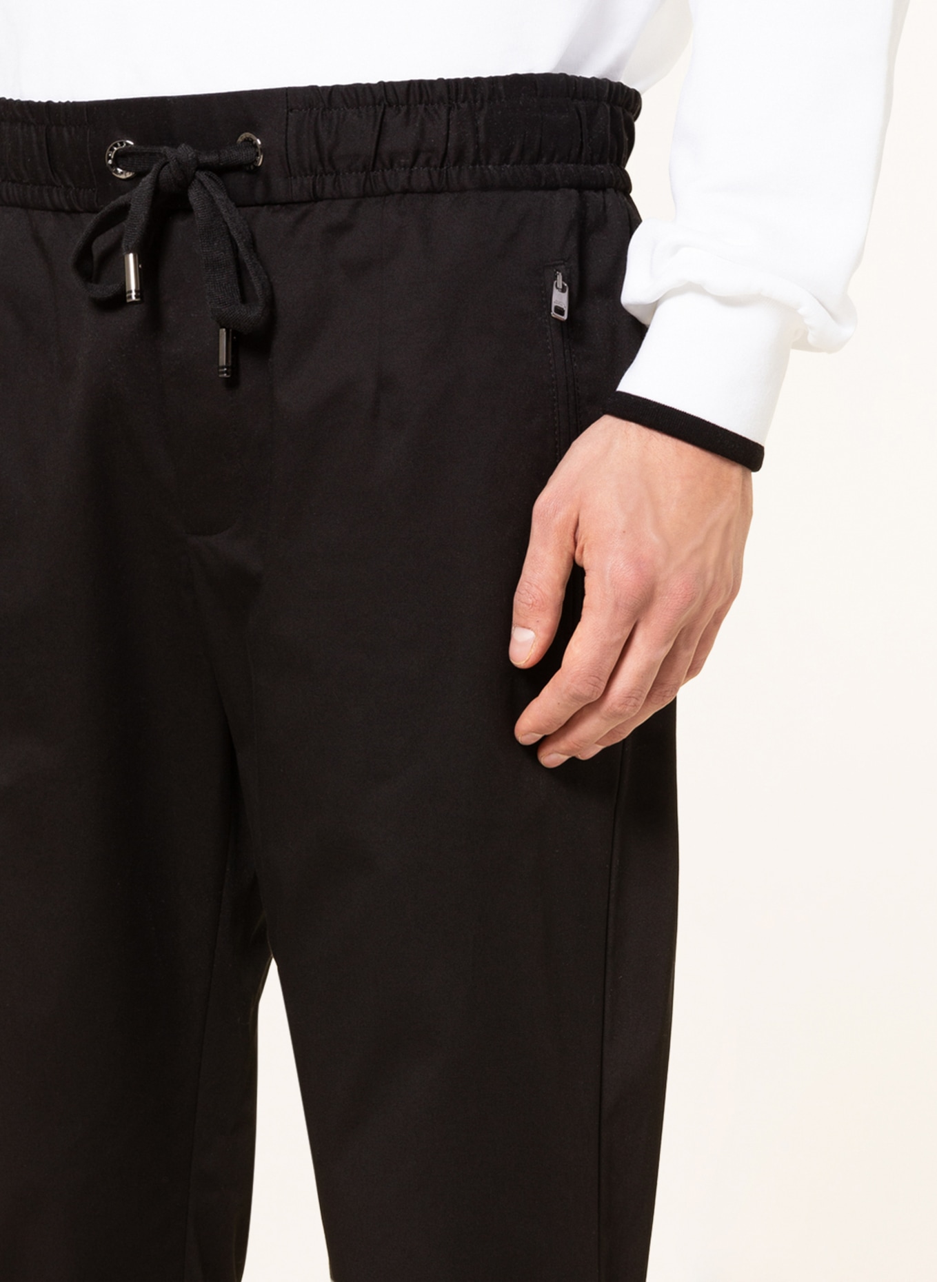 DOLCE & GABBANA Spodnie w stylu dresowym extra slim fit , Kolor: CZARNY (Obrazek 5)