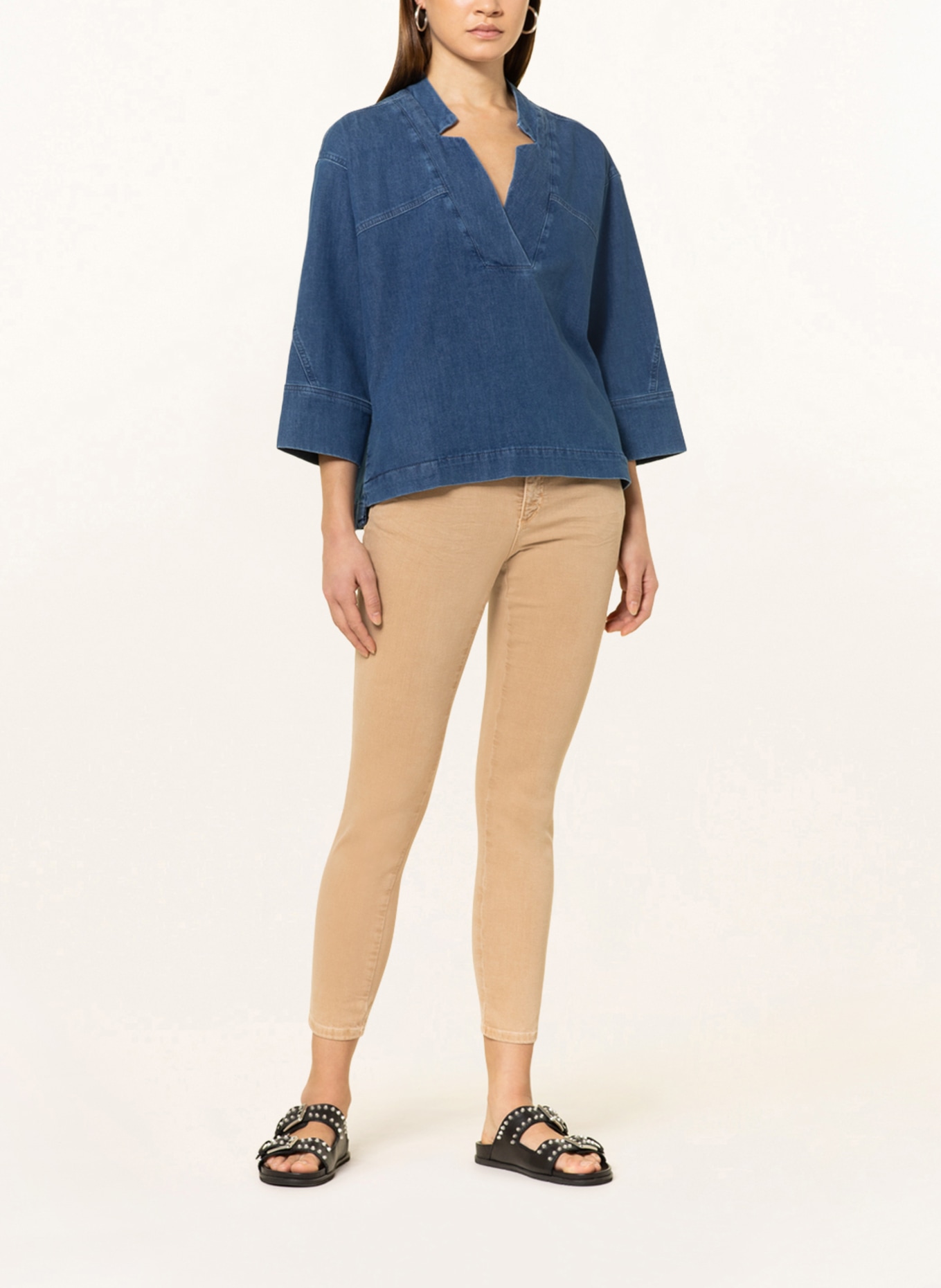 MOS MOSH Blusenshirt EMMA aus Jeans, Farbe: BLAU (Bild 2)