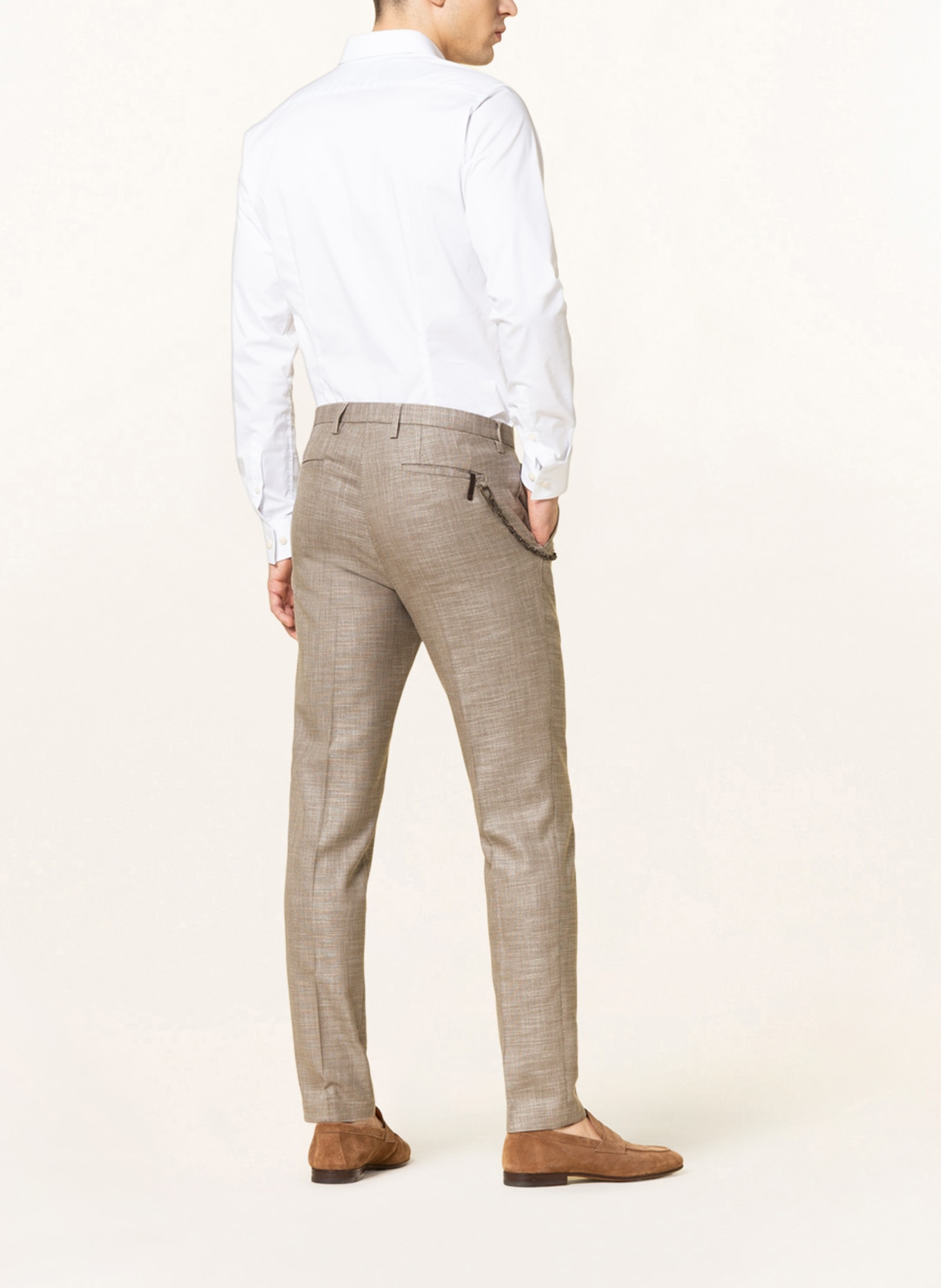 CINQUE Pants CIBRAVO slim fit, Color: CAMEL/ ECRU (Image 4)