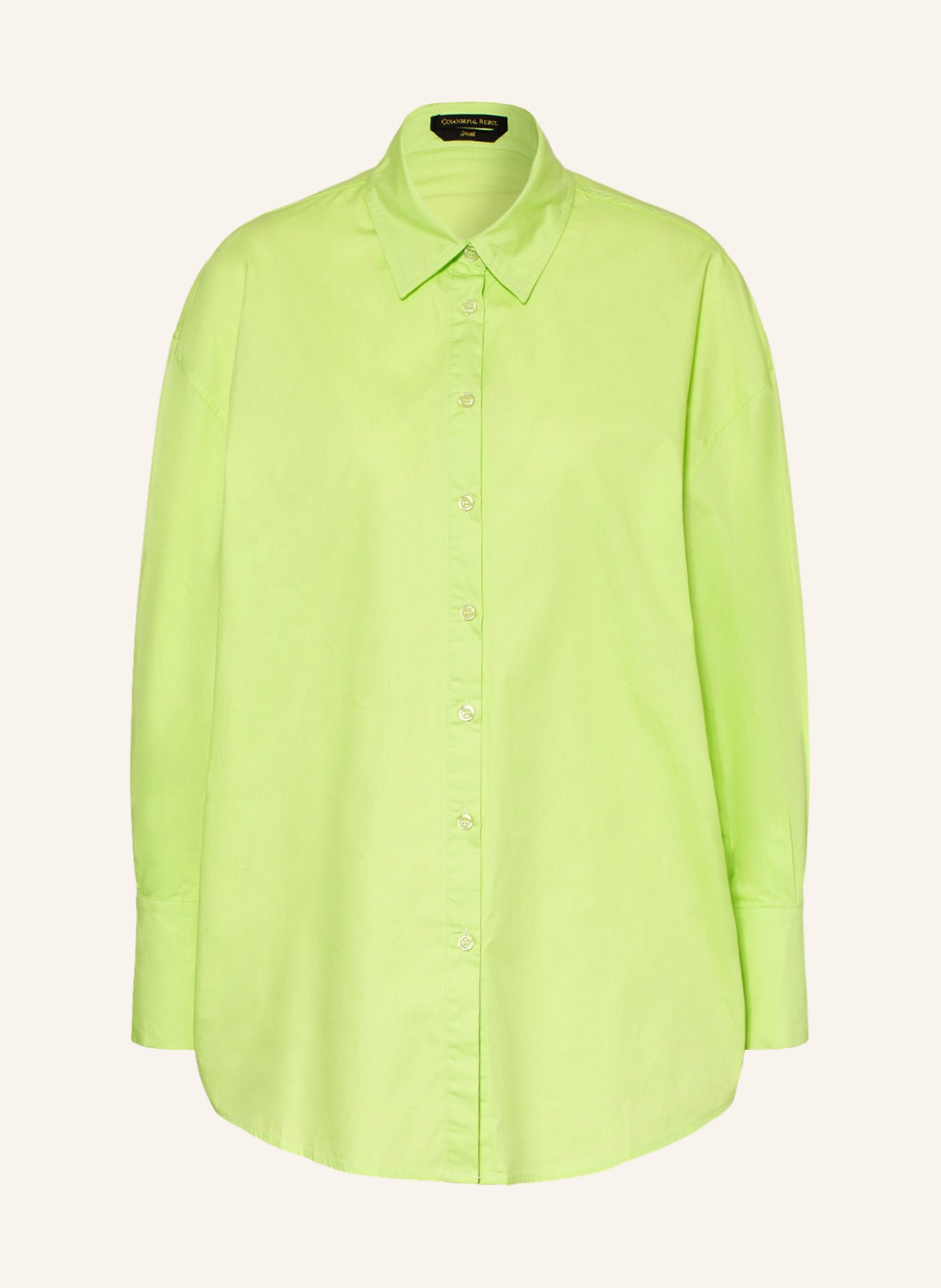 COLOURFUL REBEL Oversized košilová halenka TALIA , Barva: NEONOVĚ ZELENÁ (Obrázek 1)