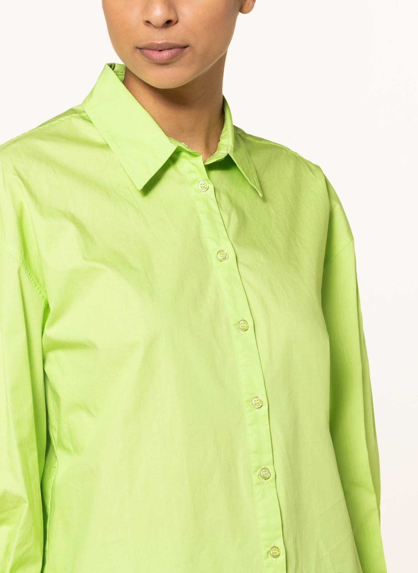 COLOURFUL REBEL Oversized shirt blouse TALIA , Color: NEON GREEN (Image 4)