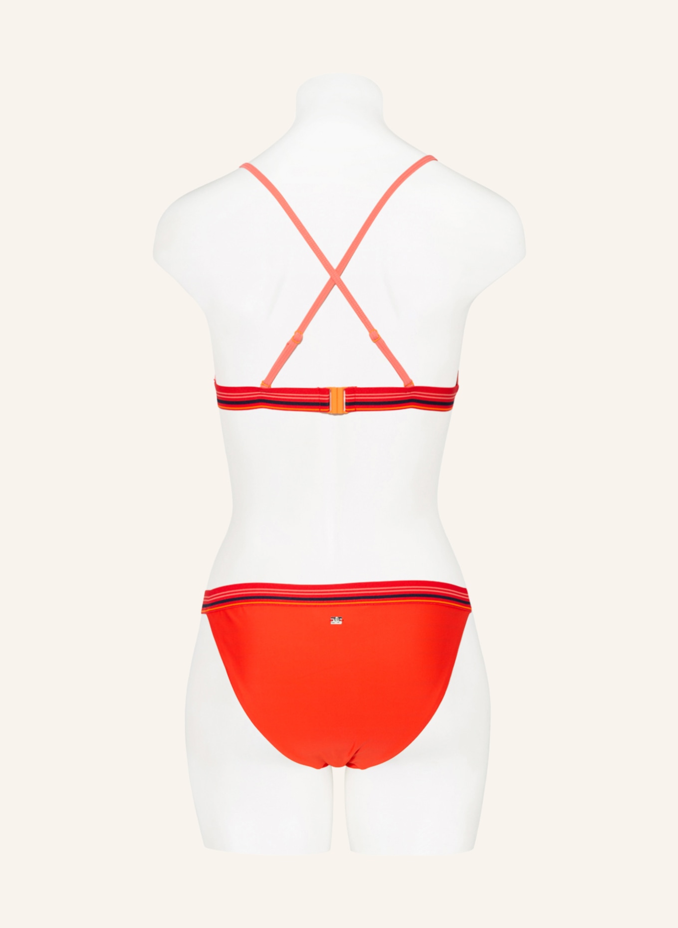 FIRE+ICE Bralette bikini top HANKA3, Color: LIGHT RED (Image 3)