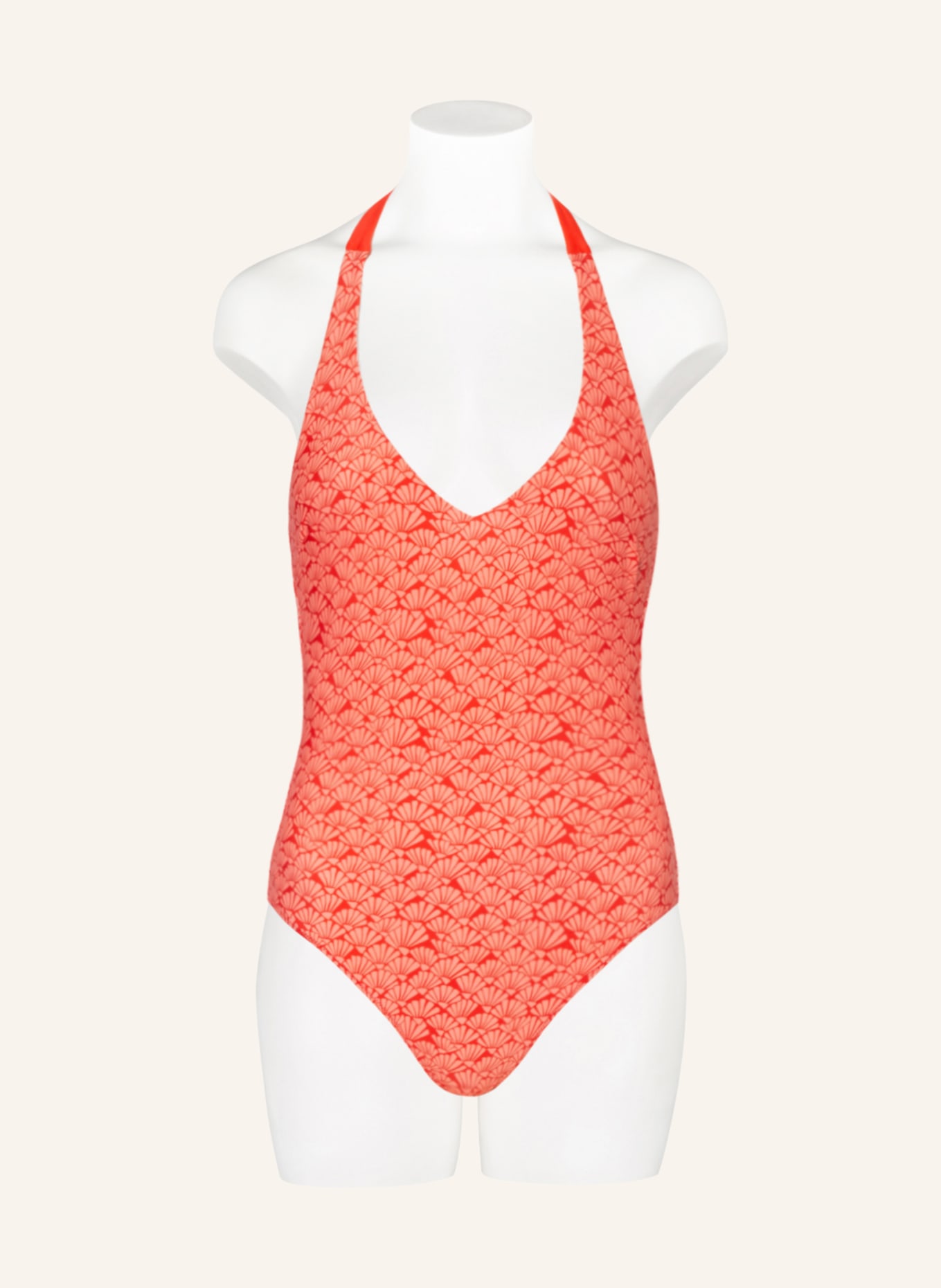 FIRE+ICE Halter neck swimsuit ZAHARA2, Color: RED/ LIGHT RED (Image 2)