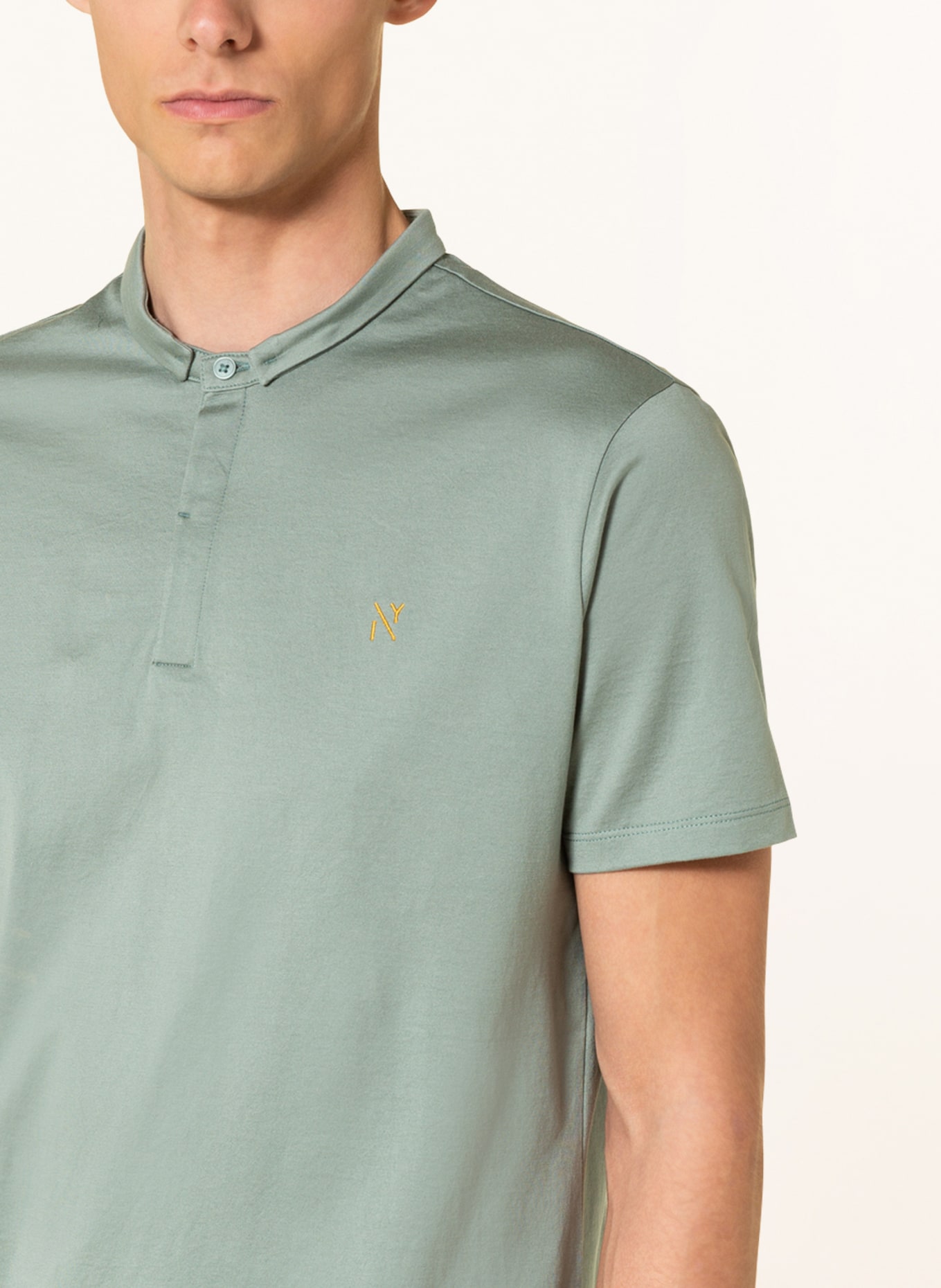 NOWADAYS Jersey-Poloshirt: HELLGRÜN