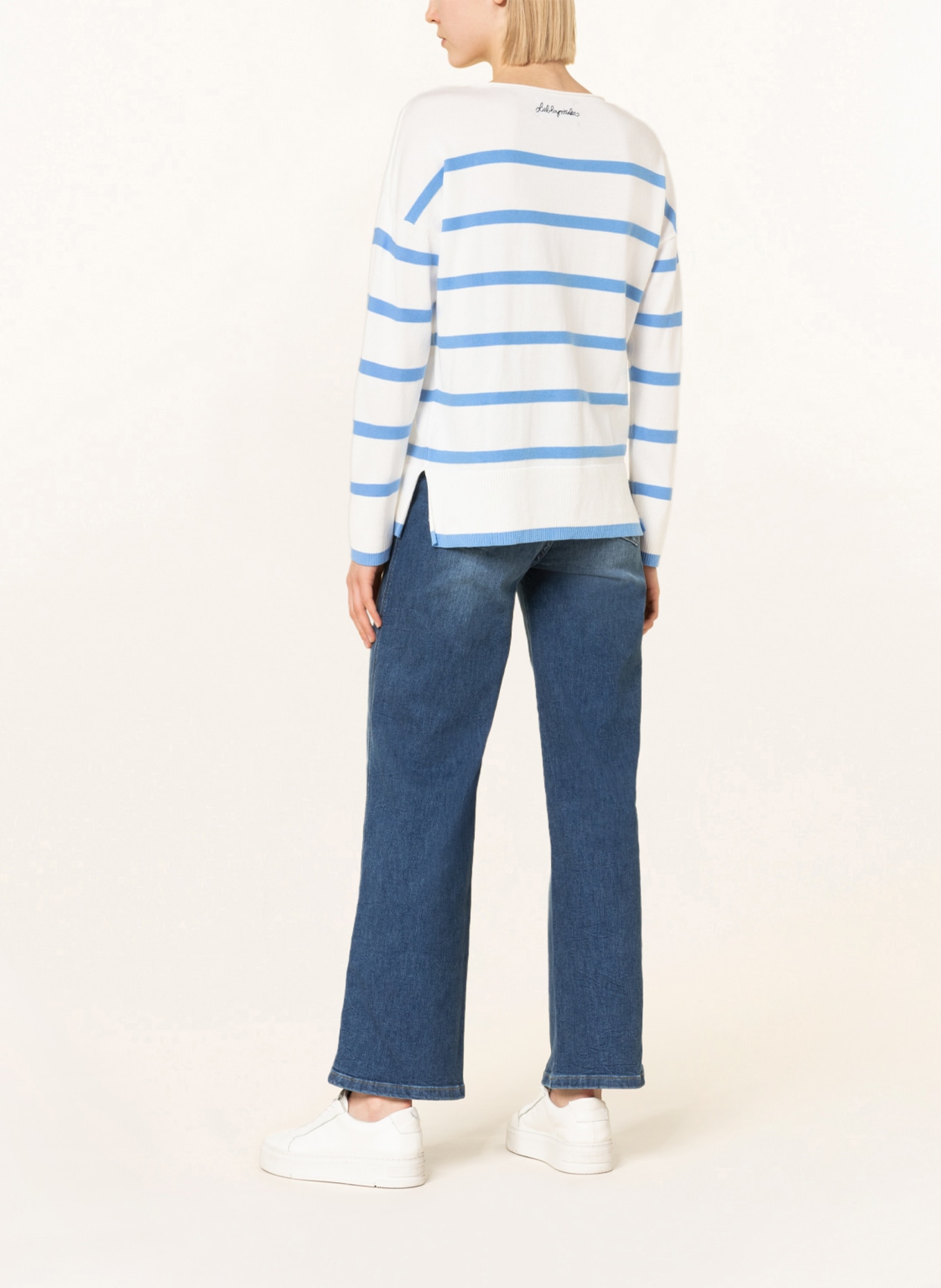 LIEBLINGSSTÜCK Pullover SAMYEP, Farbe: WEISS/ HELLBLAU (Bild 3)