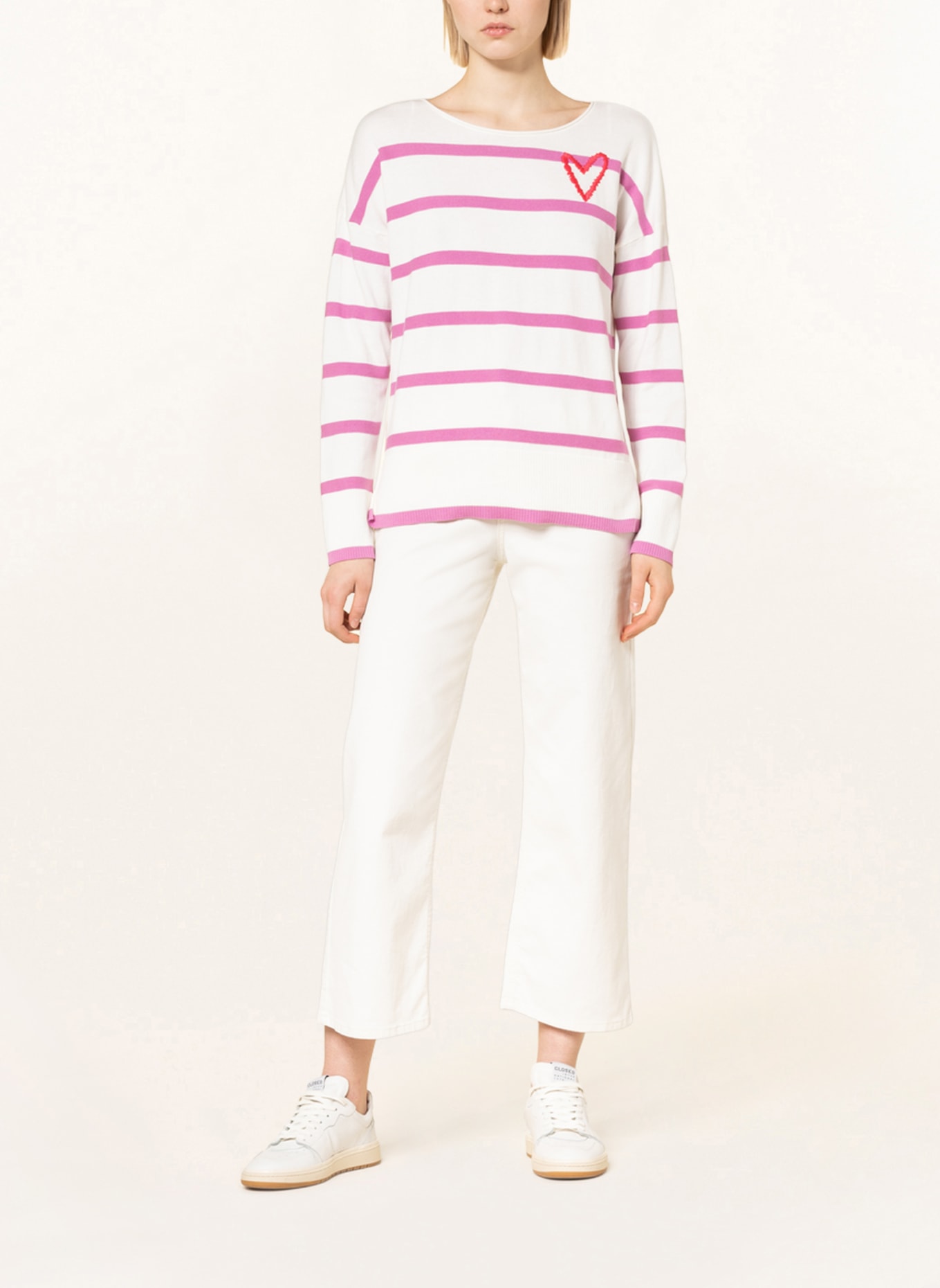 LIEBLINGSSTÜCK Pullover SAMYEP, Farbe: WEISS/ FUCHSIA (Bild 2)