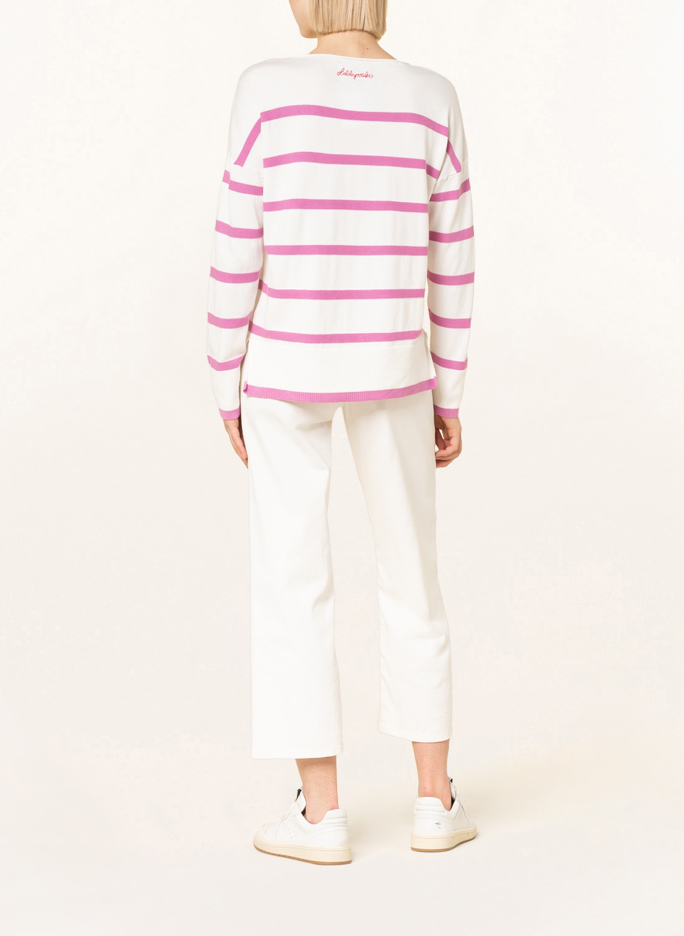 LIEBLINGSSTÜCK Pullover SAMYEP, Farbe: WEISS/ FUCHSIA (Bild 3)
