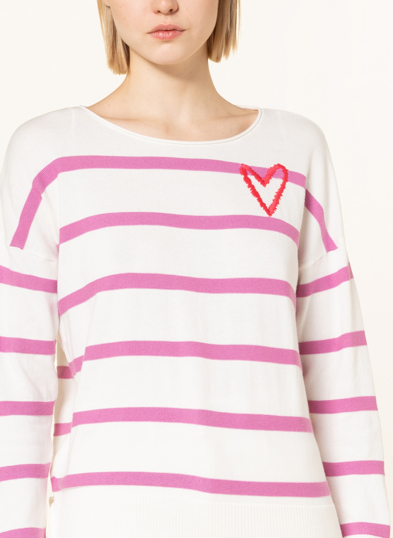 LIEBLINGSSTÜCK Sweater SAMYEP, Color: WHITE/ FUCHSIA (Image 4)