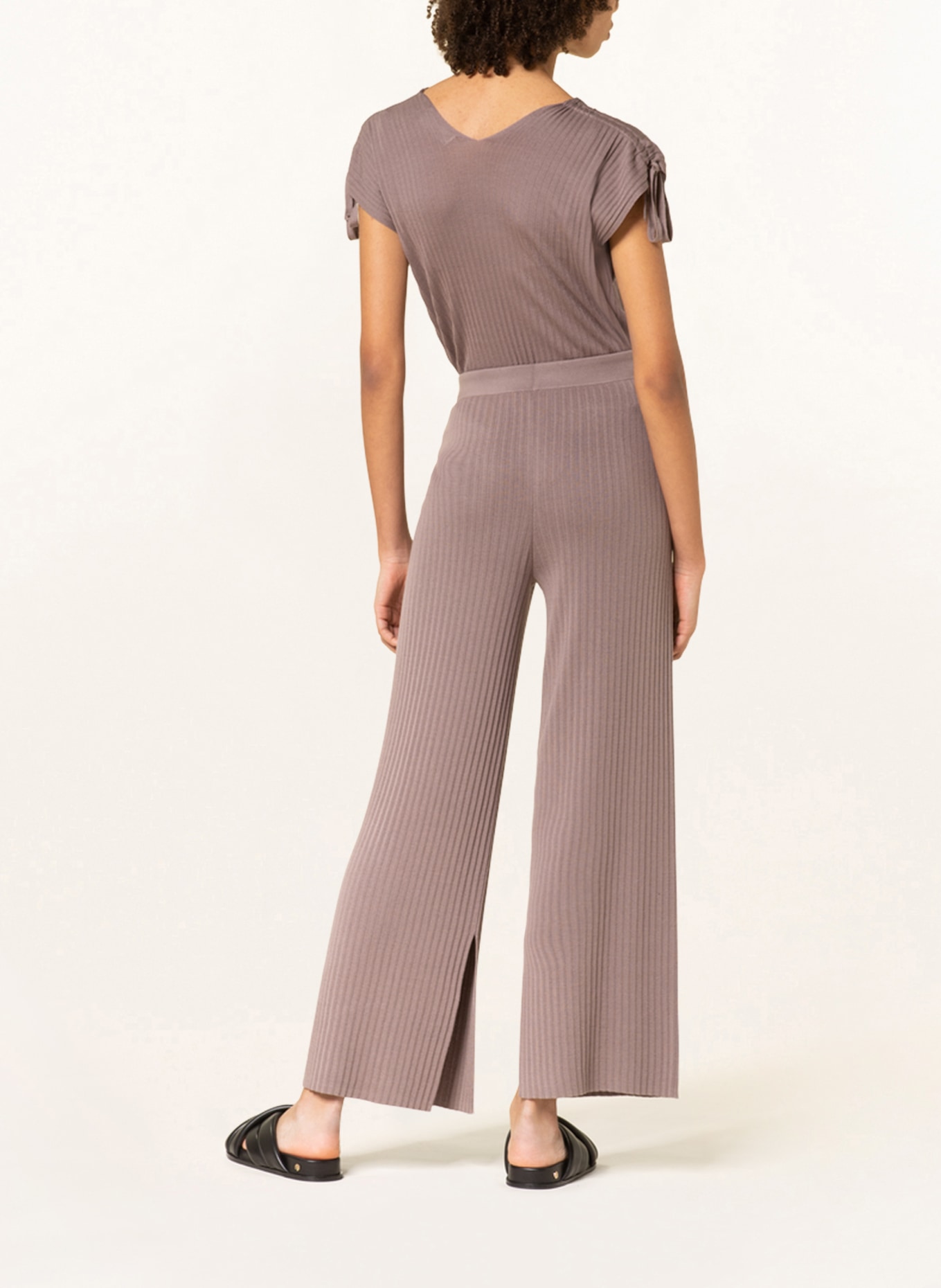 SMINFINITY Knit trousers with silk , Color: TAUPE (Image 3)