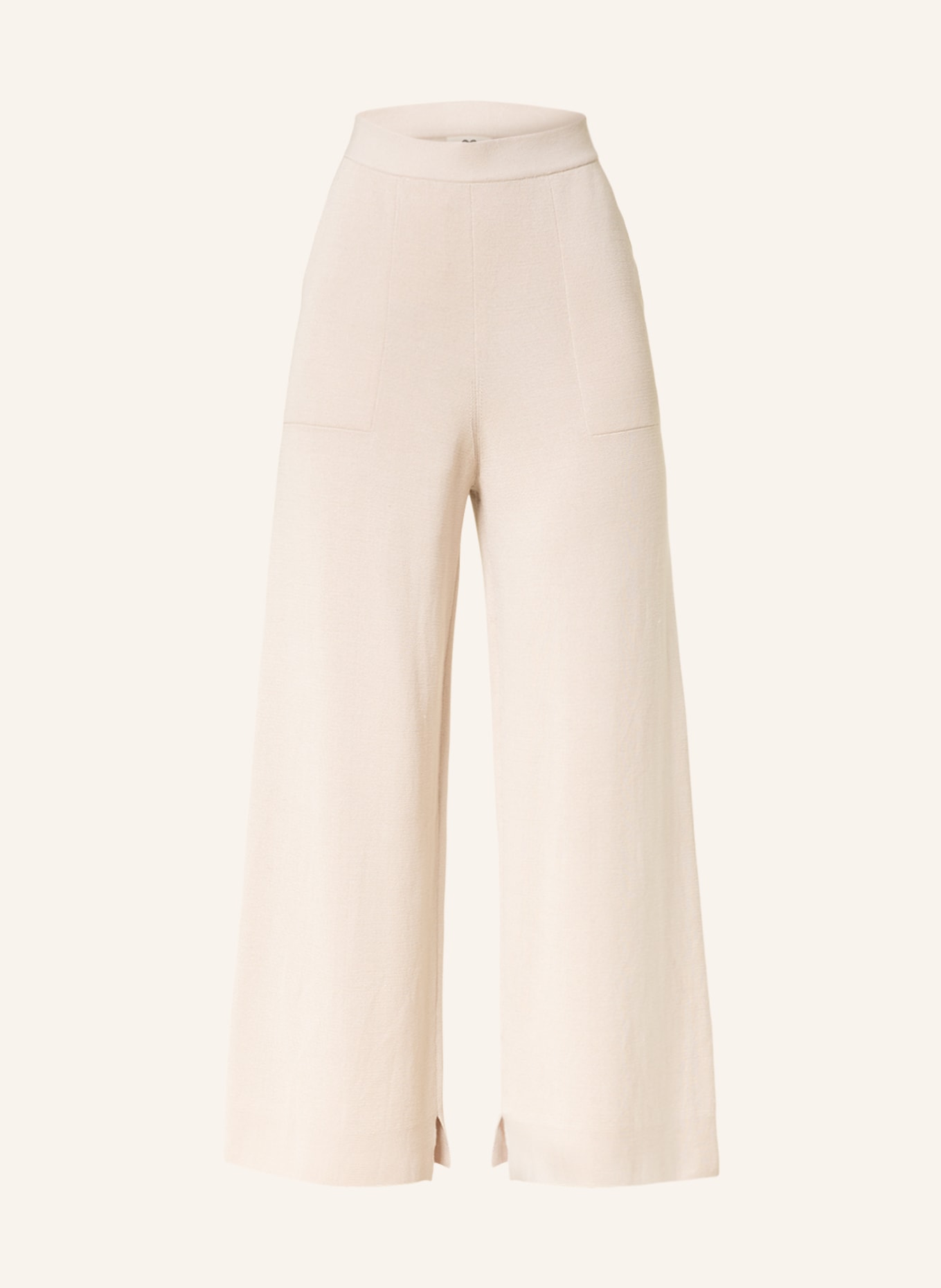 SMINFINITY Úpletové kalhoty s hedvábím, Barva: KRÉMOVÁ (Obrázek 1)