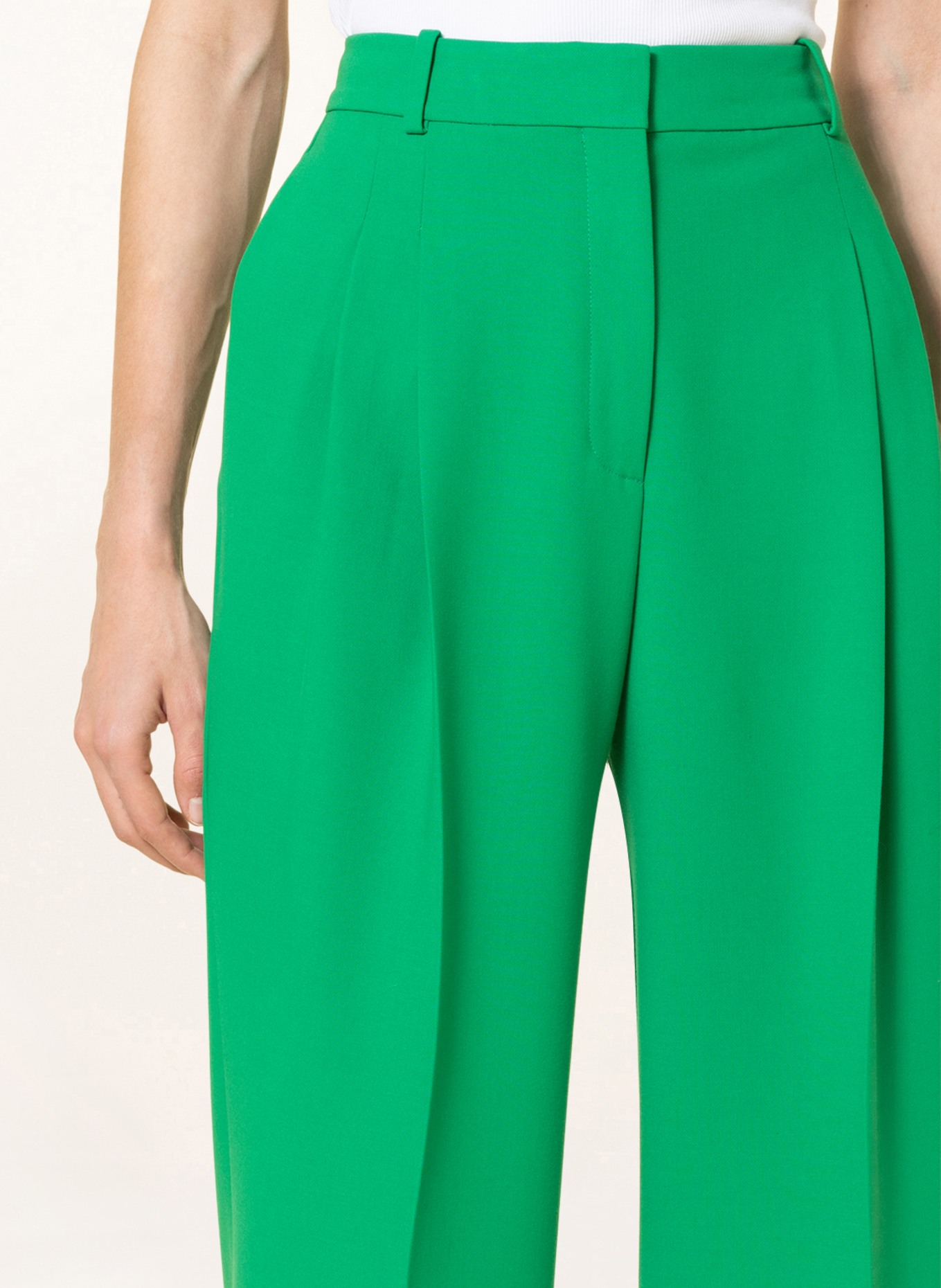 HUGO Wide leg trousers HAVIRA, Color: GREEN (Image 5)