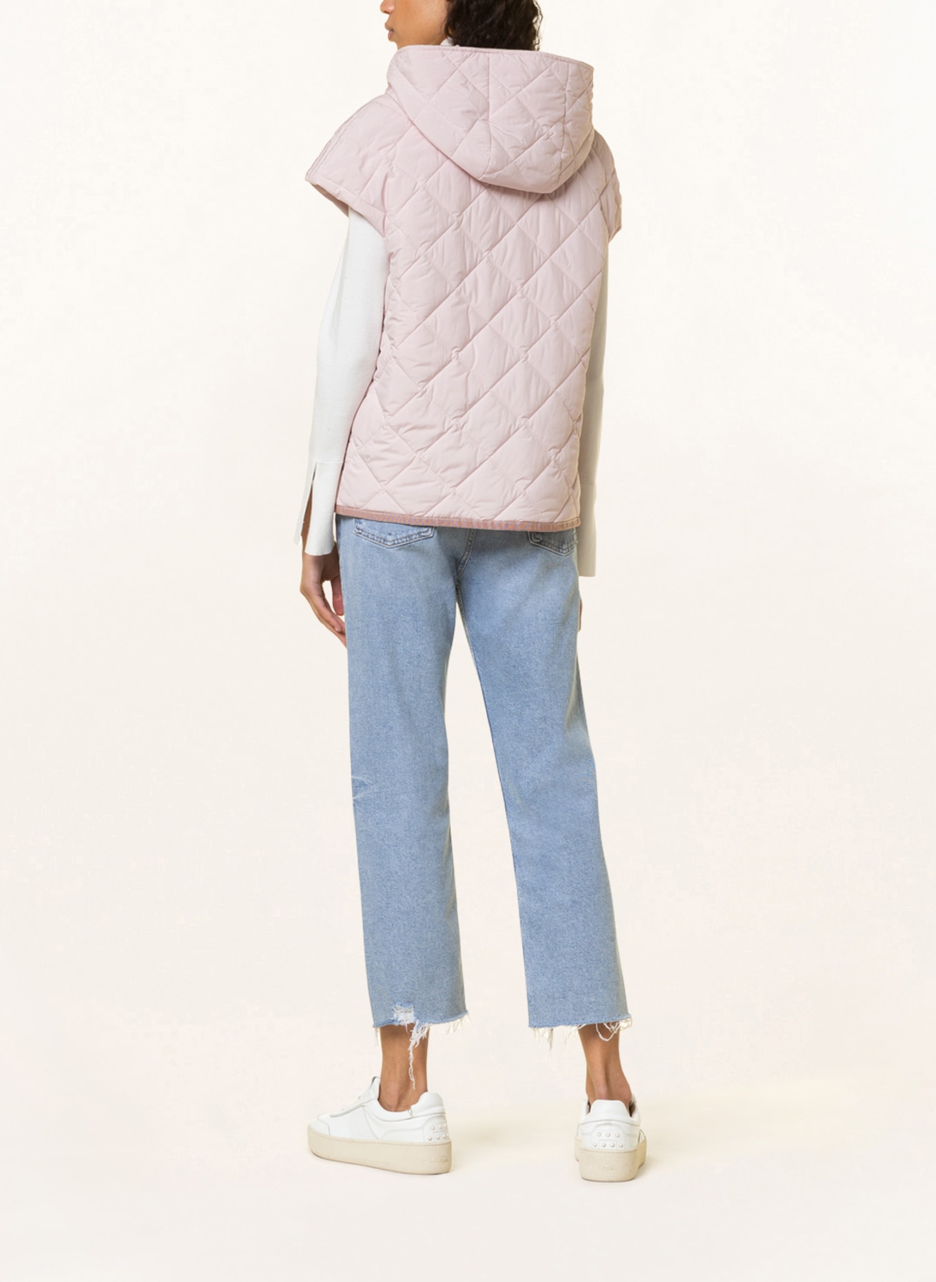 CINZIA ROCCA Quilted vest with decorative gems, Color: LIGHT PINK (Image 3)
