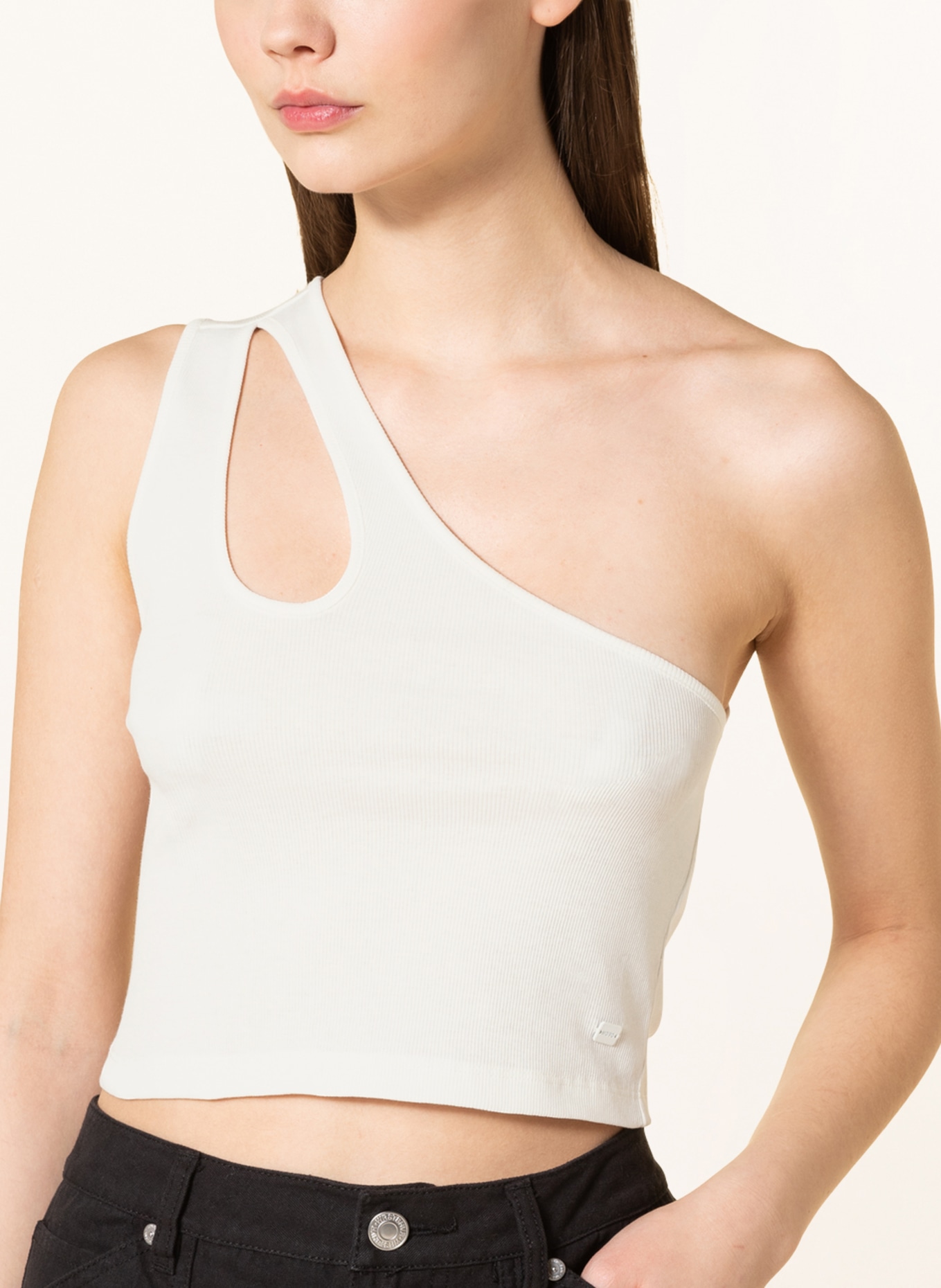 Marc O'Polo DENIM One-shoulder top, Color: WHITE (Image 4)