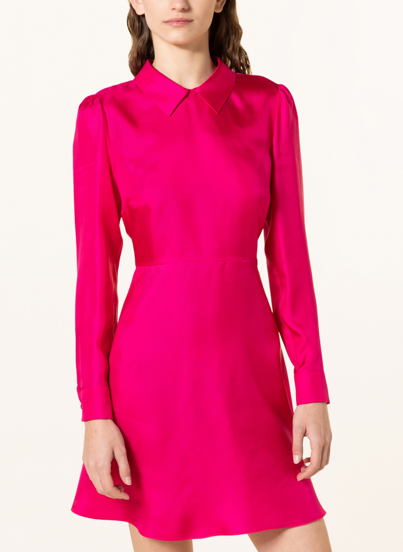 RED VALENTINO Sukienka z jedwabiu, Kolor: MOCNORÓŻOWY (Obrazek 4)