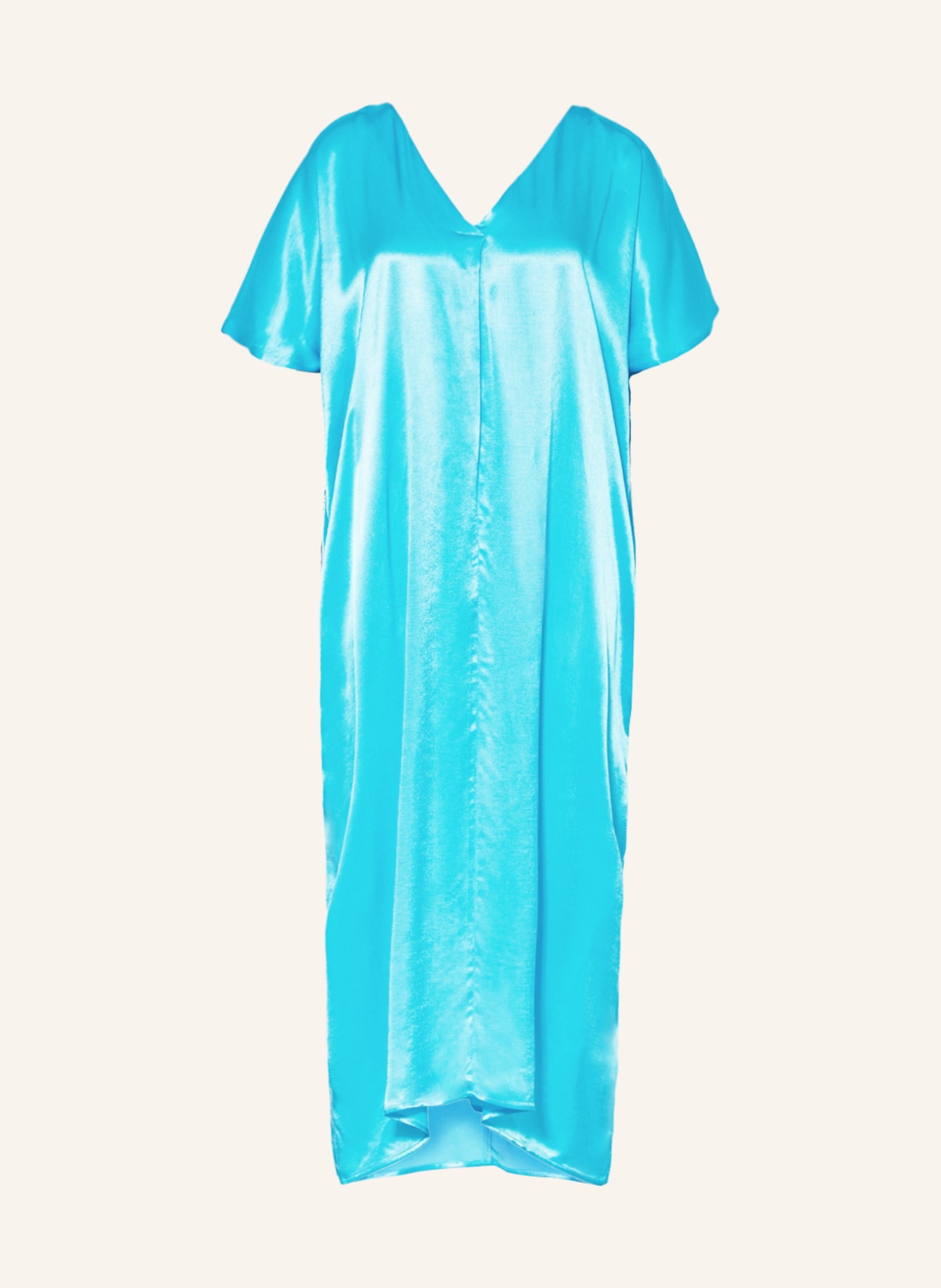 lilienfels Satin dress, Color: NEON TURQUOISE (Image 1)