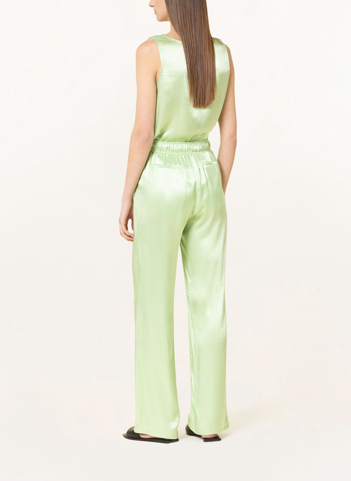 lilienfels Satin pants , Color: LIGHT GREEN (Image 3)