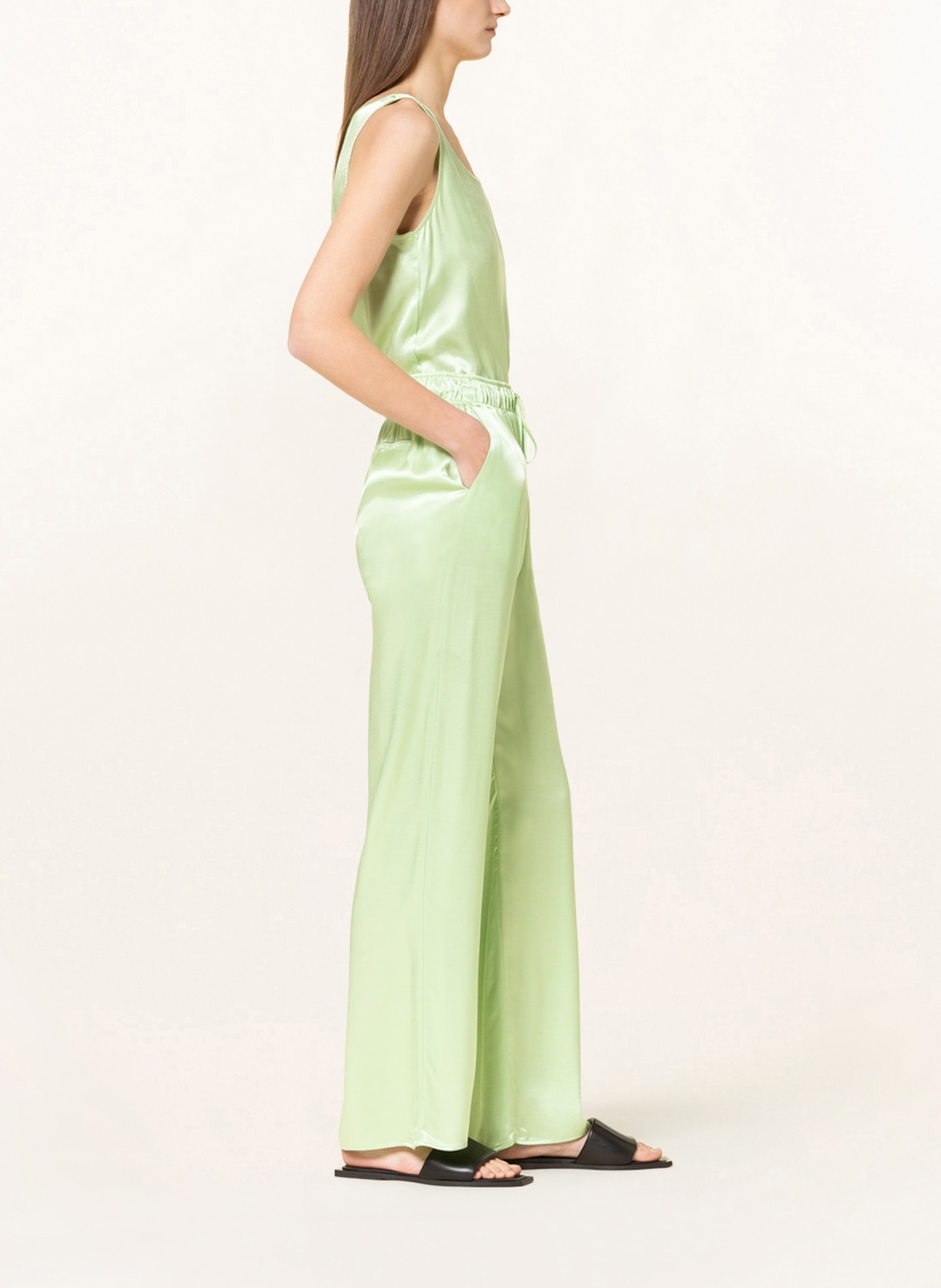 lilienfels Satin pants , Color: LIGHT GREEN (Image 4)