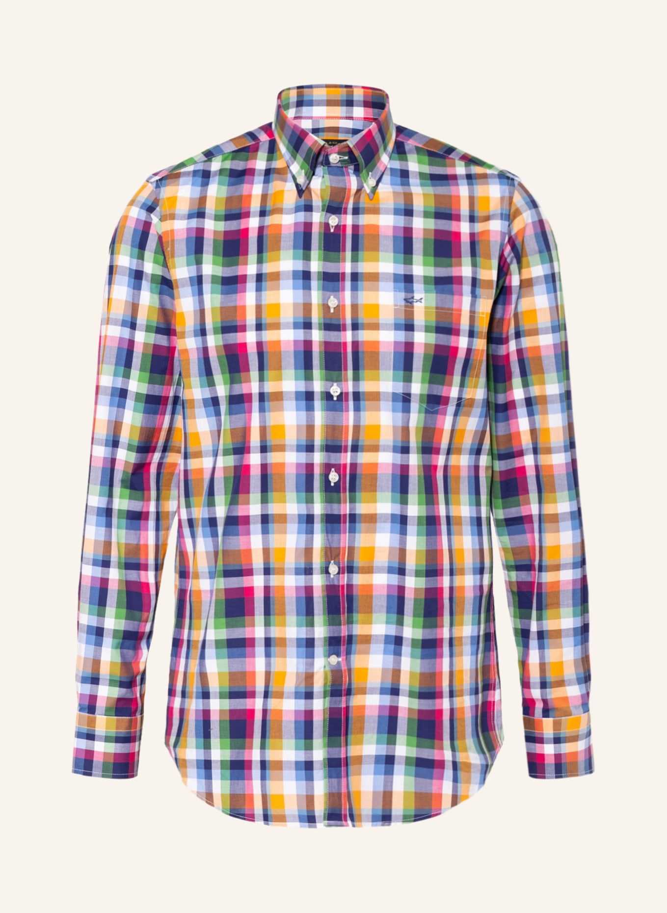 PAUL & SHARK Hemd Slim Fit, Farbe: ORANGE/ BLAU/ WEISS (Bild 1)