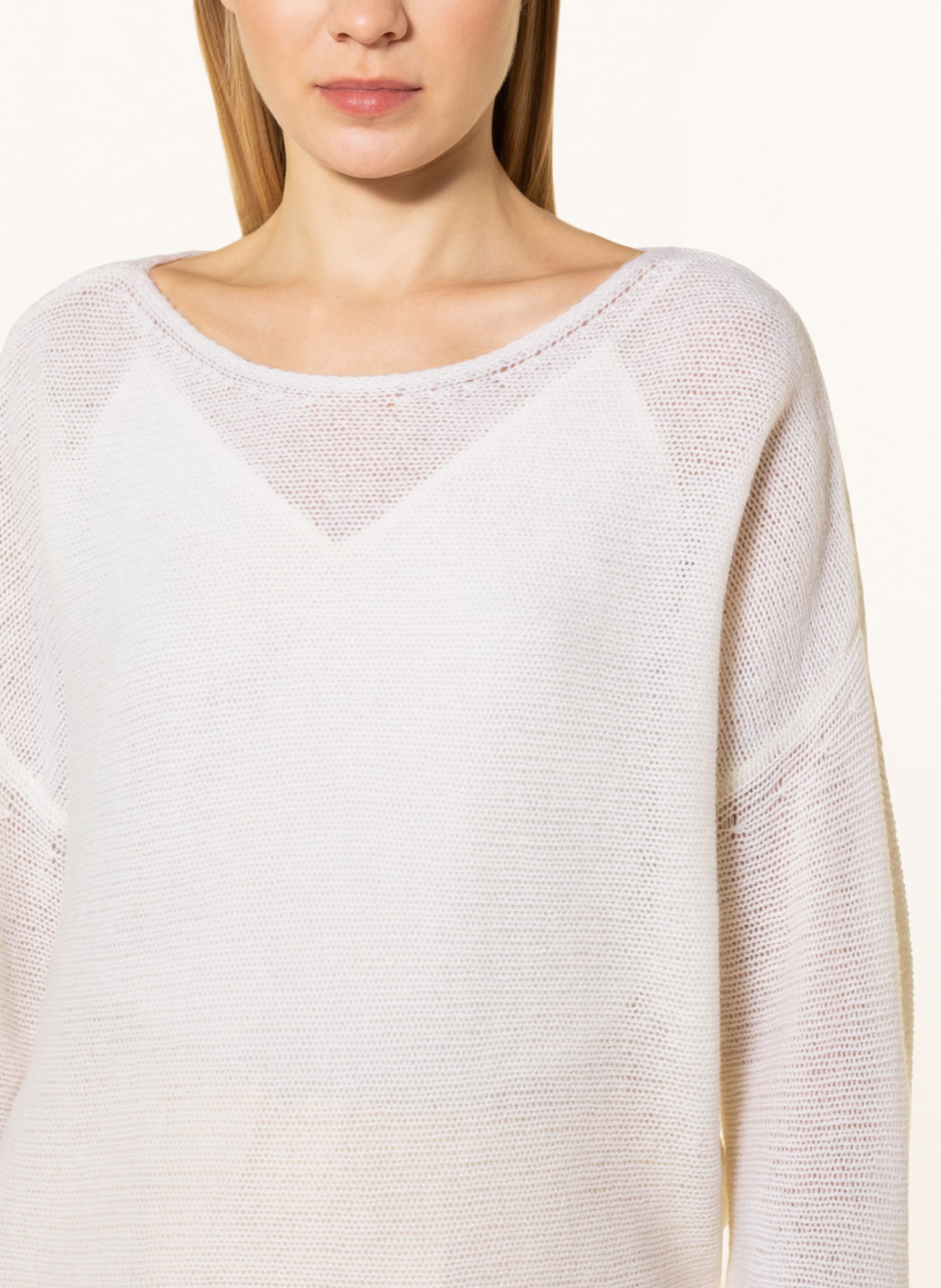 FFC Oversized sweater with cashmere, Color: ECRU (Image 4)