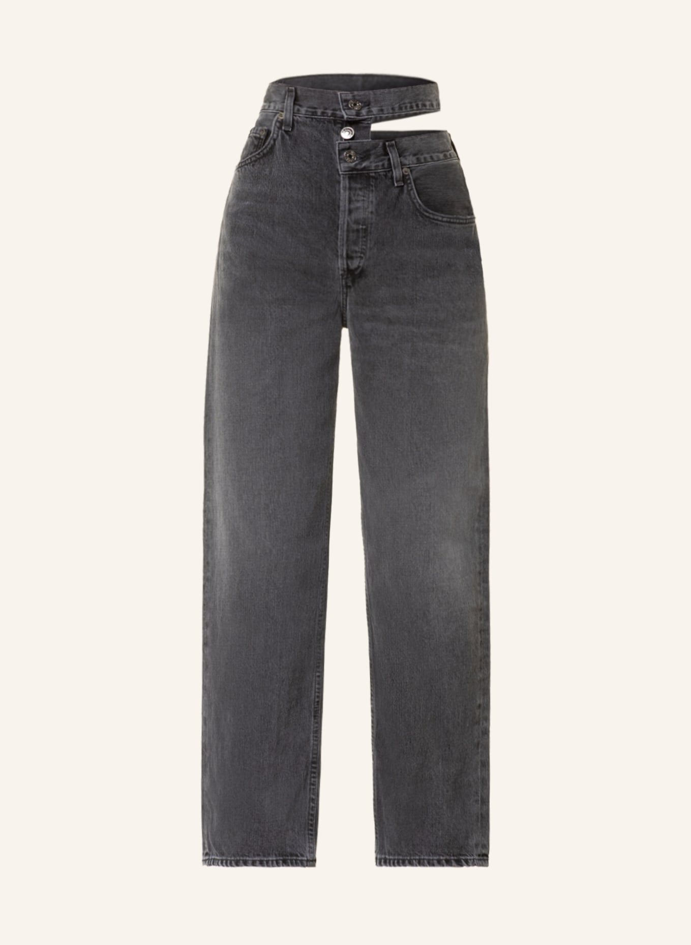AGOLDE Straight Jeans JEAN mit Cut-out, Farbe: Conduct washed black (Bild 1)