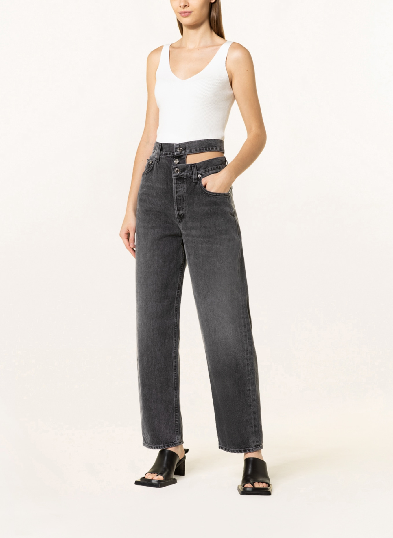 AGOLDE Straight jeans JEAN with cut-out, Color: Conduct washed black (Image 2)