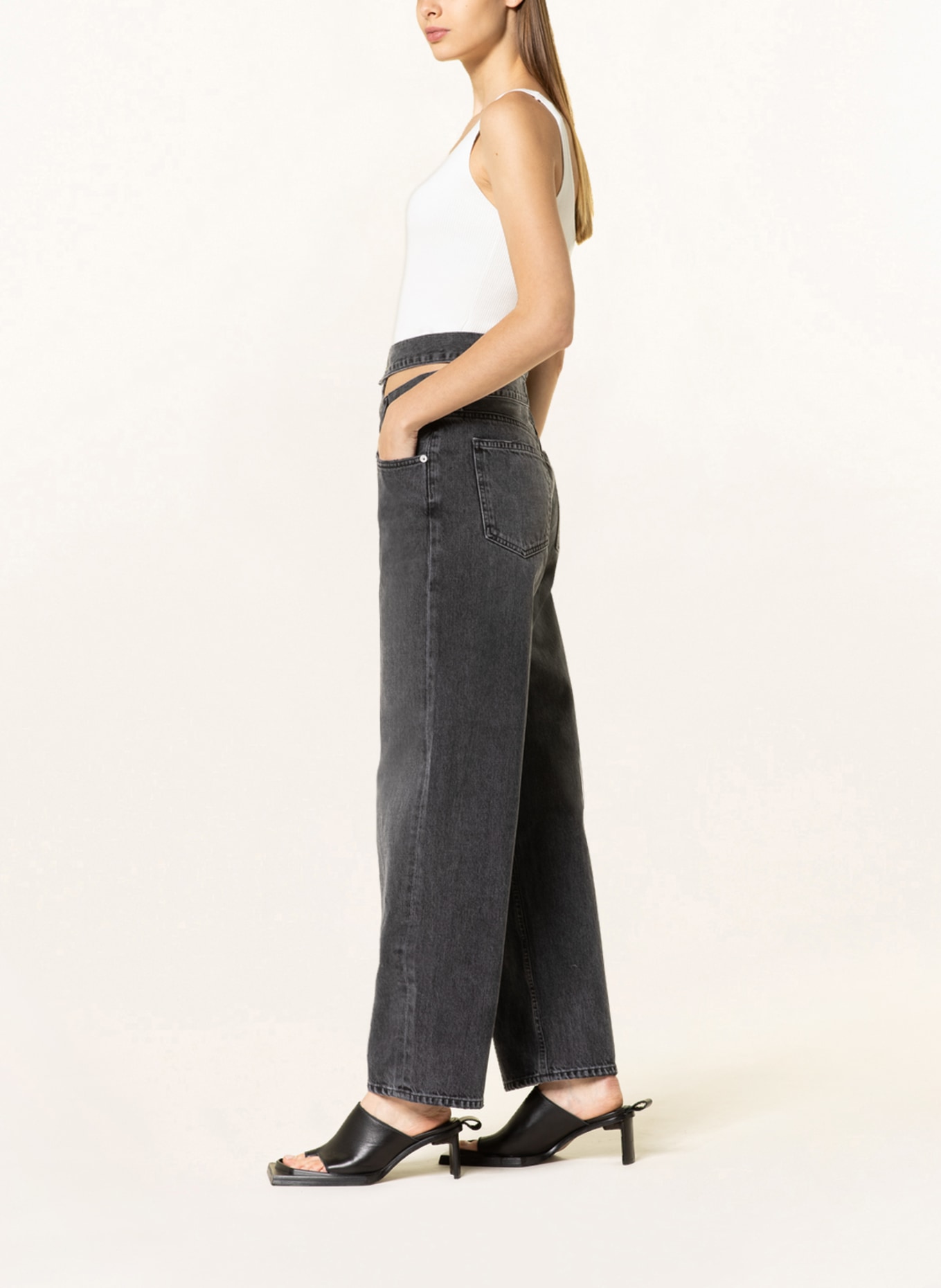 AGOLDE Straight jeans JEAN with cut-out, Color: Conduct washed black (Image 4)