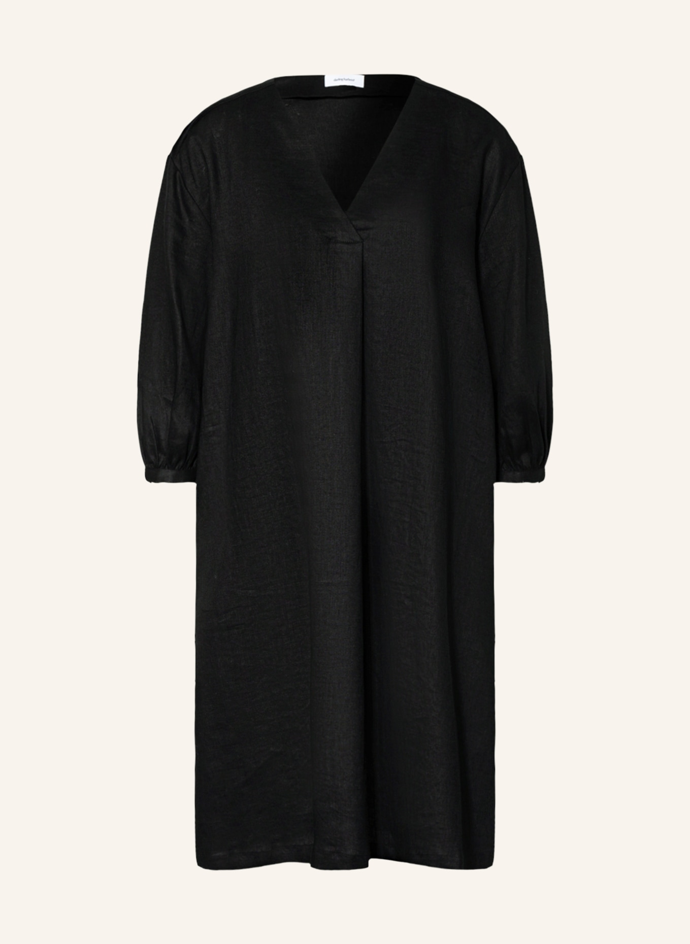 darling harbour Linen dress, Color: BLACK (Image 1)