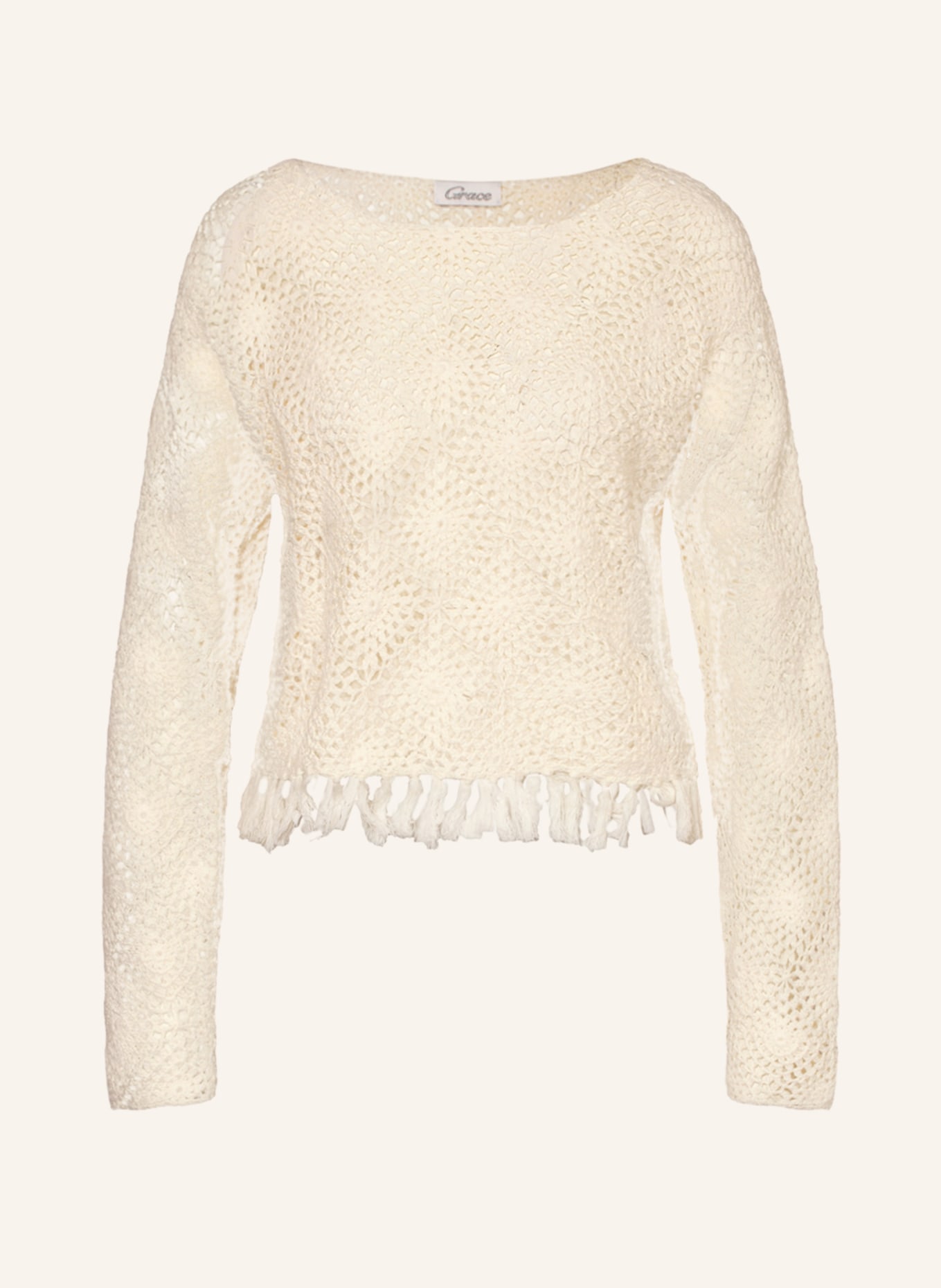 Grace Cropped sweater, Color: ECRU (Image 1)
