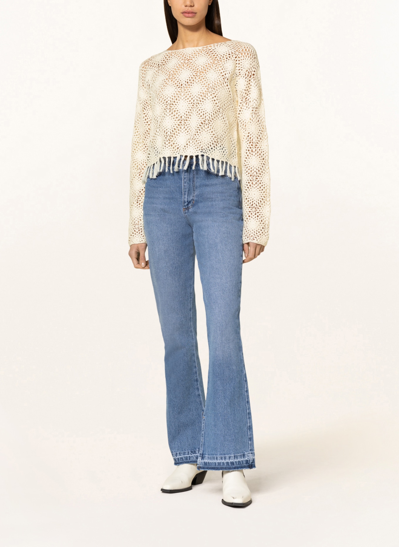 Grace Cropped-Pullover, Farbe: ECRU (Bild 2)