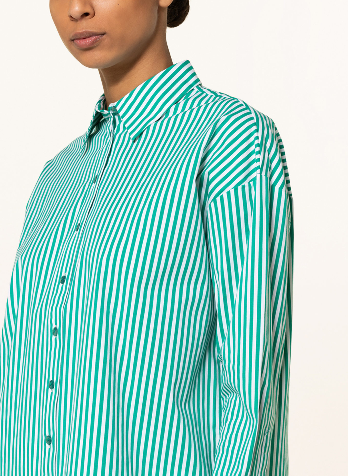 darling harbour Shirt blouse, Color: GREEN/ WHITE (Image 4)