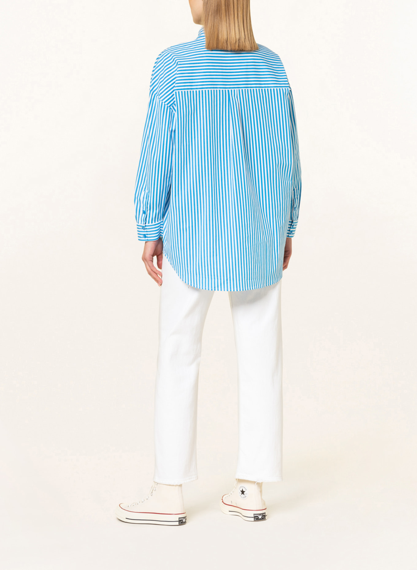 darling harbour Shirt blouse, Color: LIGHT BLUE/ WHITE (Image 3)