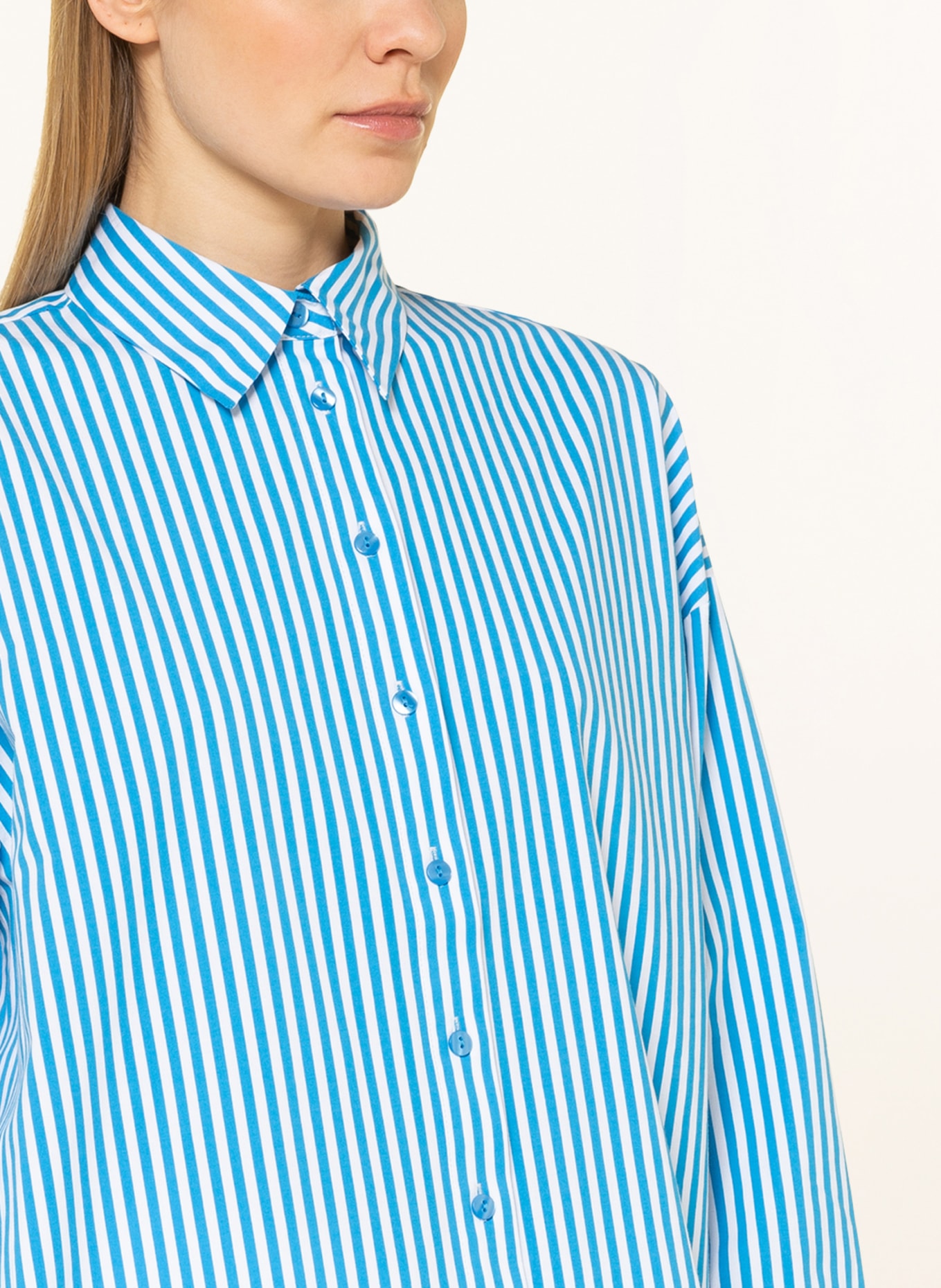darling harbour Shirt blouse, Color: LIGHT BLUE/ WHITE (Image 4)
