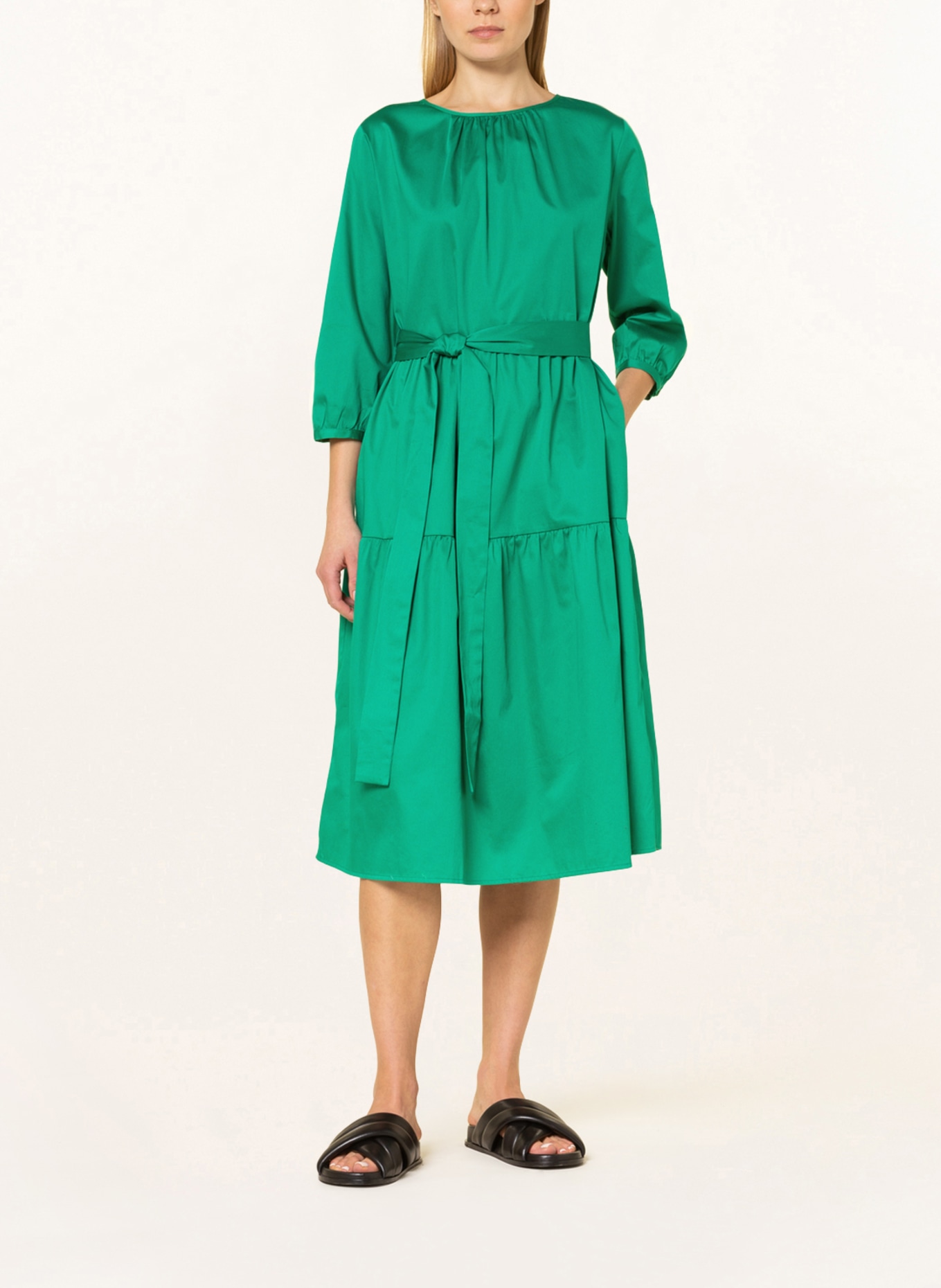 darling harbour Dress with 3/4 sleeves , Color: GREEN (Image 2)